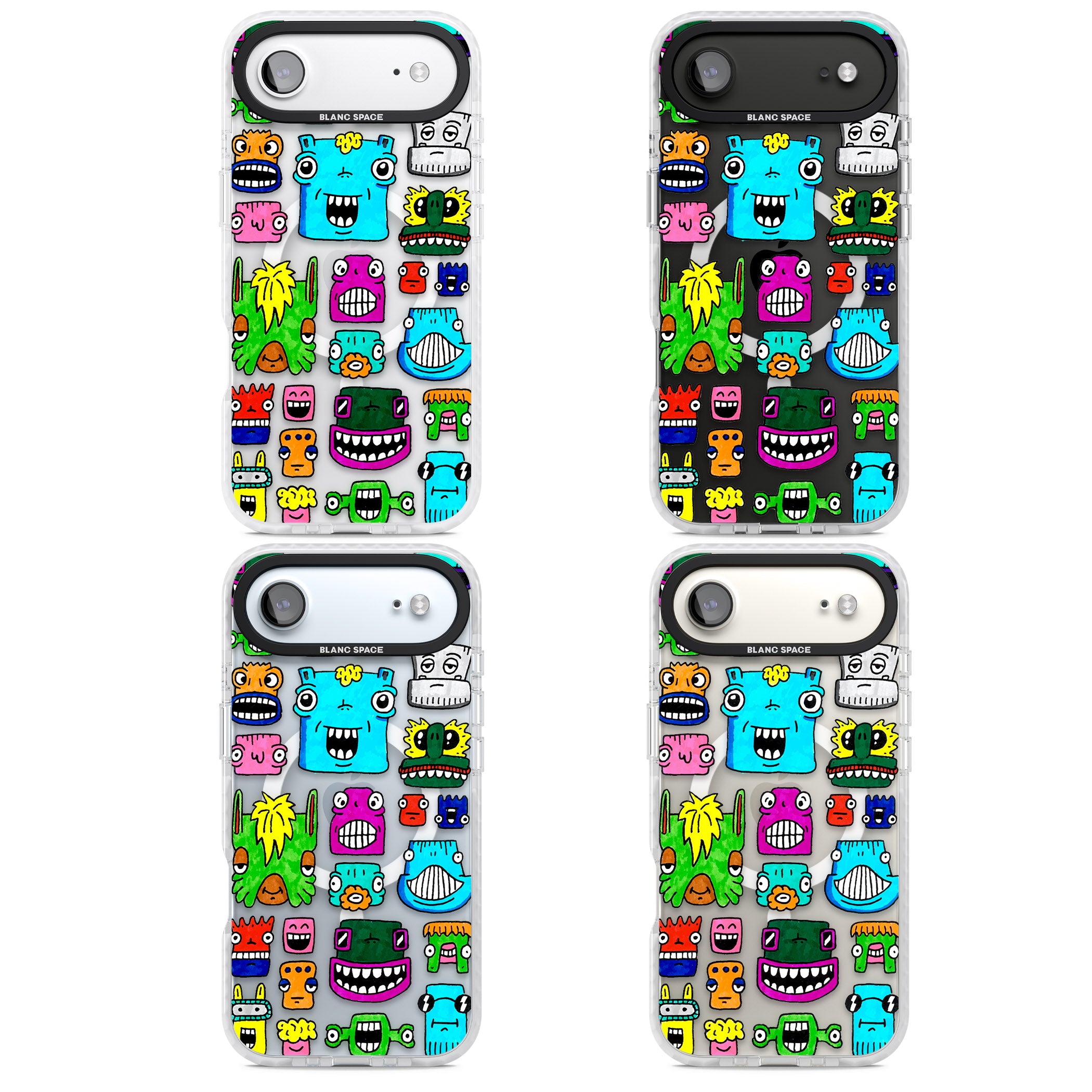 Burst Heads Colour iPhone 17 Air Impact Pro Clear Phone Case APT Impact Protection