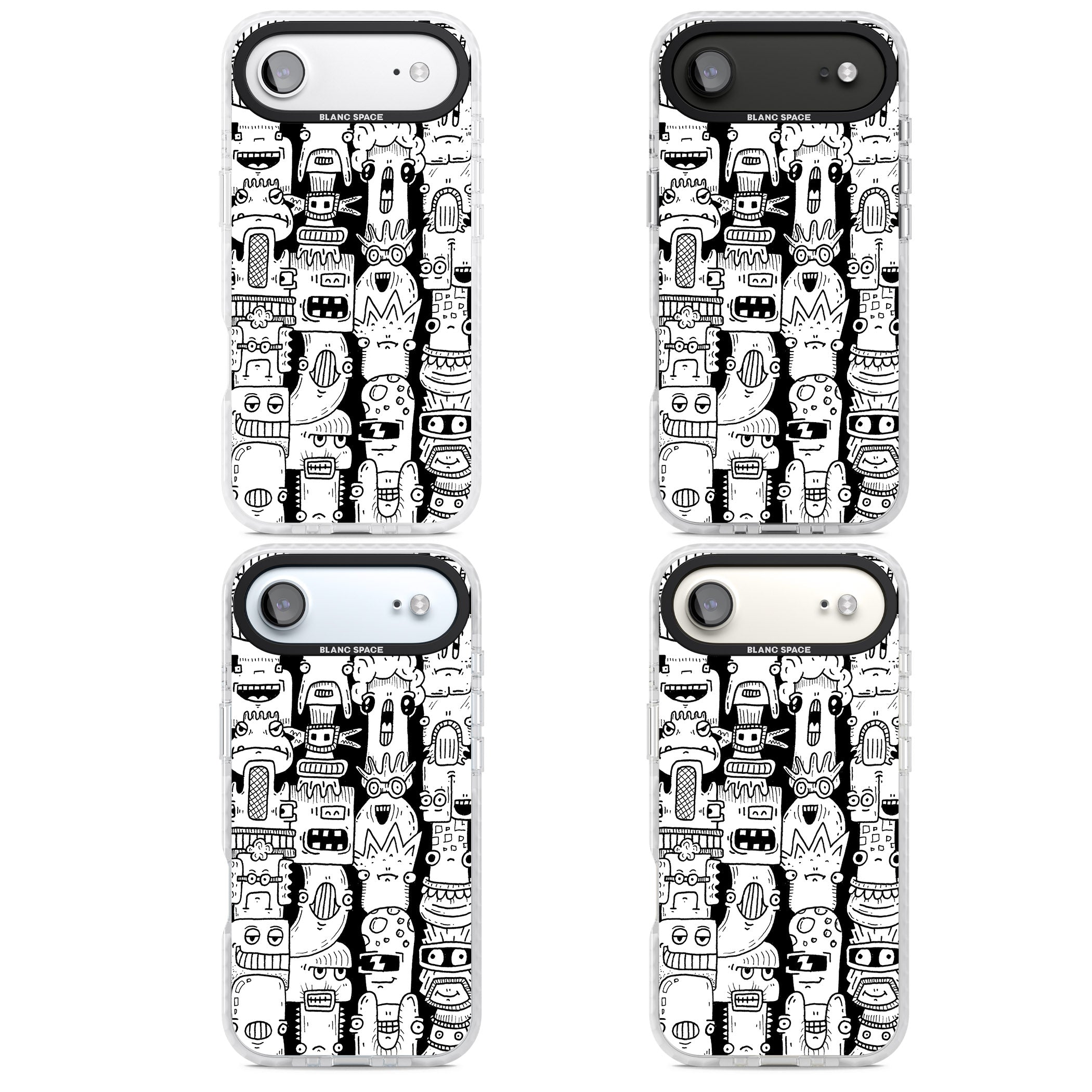 Monochrome Heads iPhone 17 Air Impact Pro Clear Phone Case APT Impact Protection