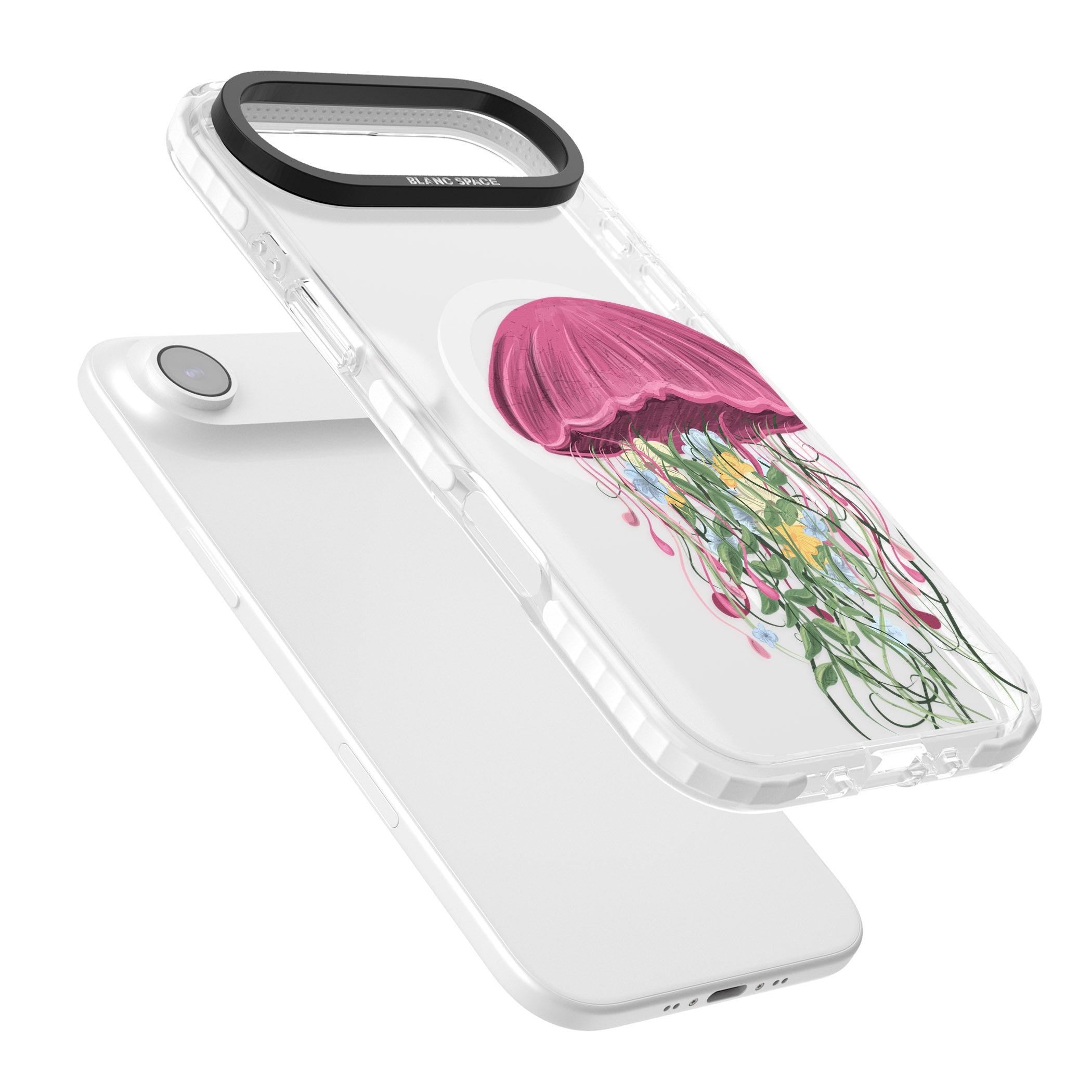 Botanical Jellyfish iPhone 17 Air Impact Pro Clear Phone Case Colours