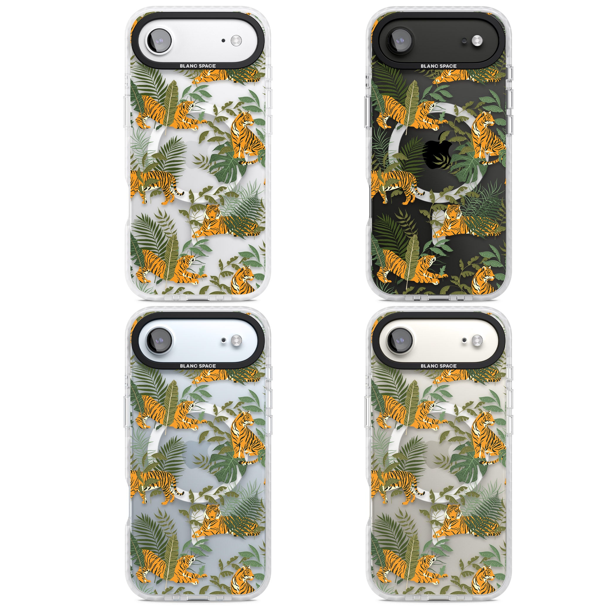 Tiger & Fern Jungle iPhone 17 Air Impact Pro Clear Phone Case APT Impact Protection