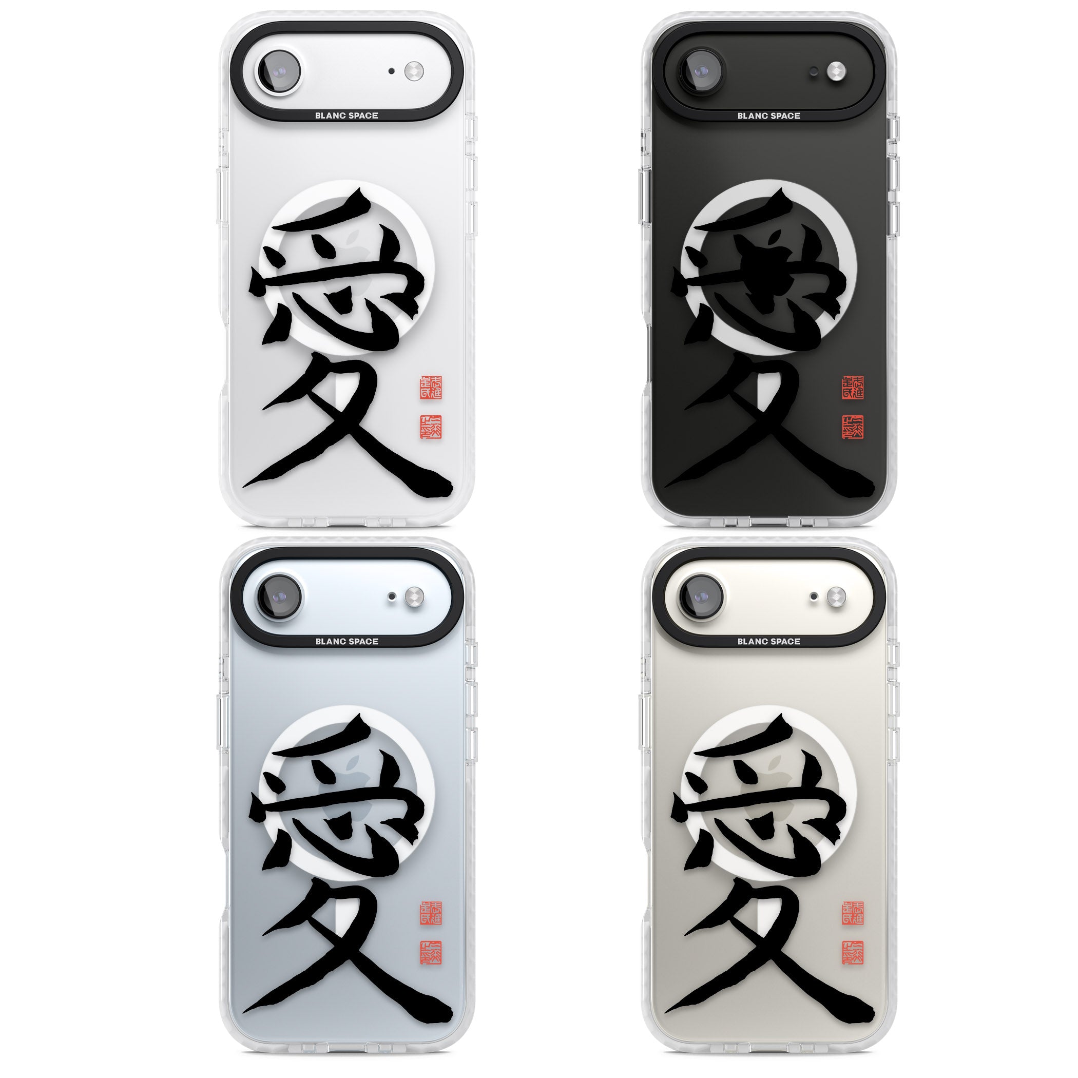 Japanese Kanji Love iPhone 17 Air Impact Pro Clear Phone Case APT Impact Protection