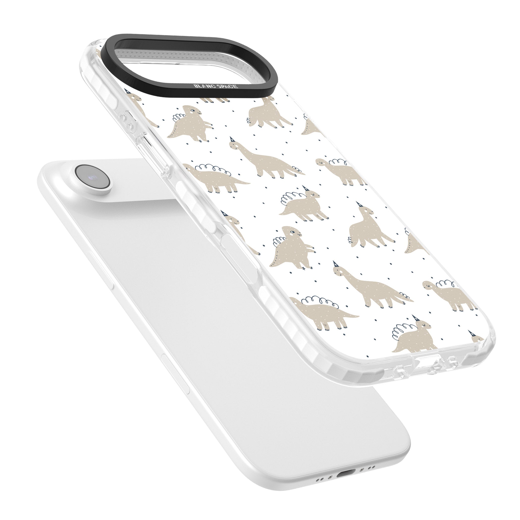 Party Dino Pattern iPhone 17 Air Impact Pro Clear Phone Case Colours