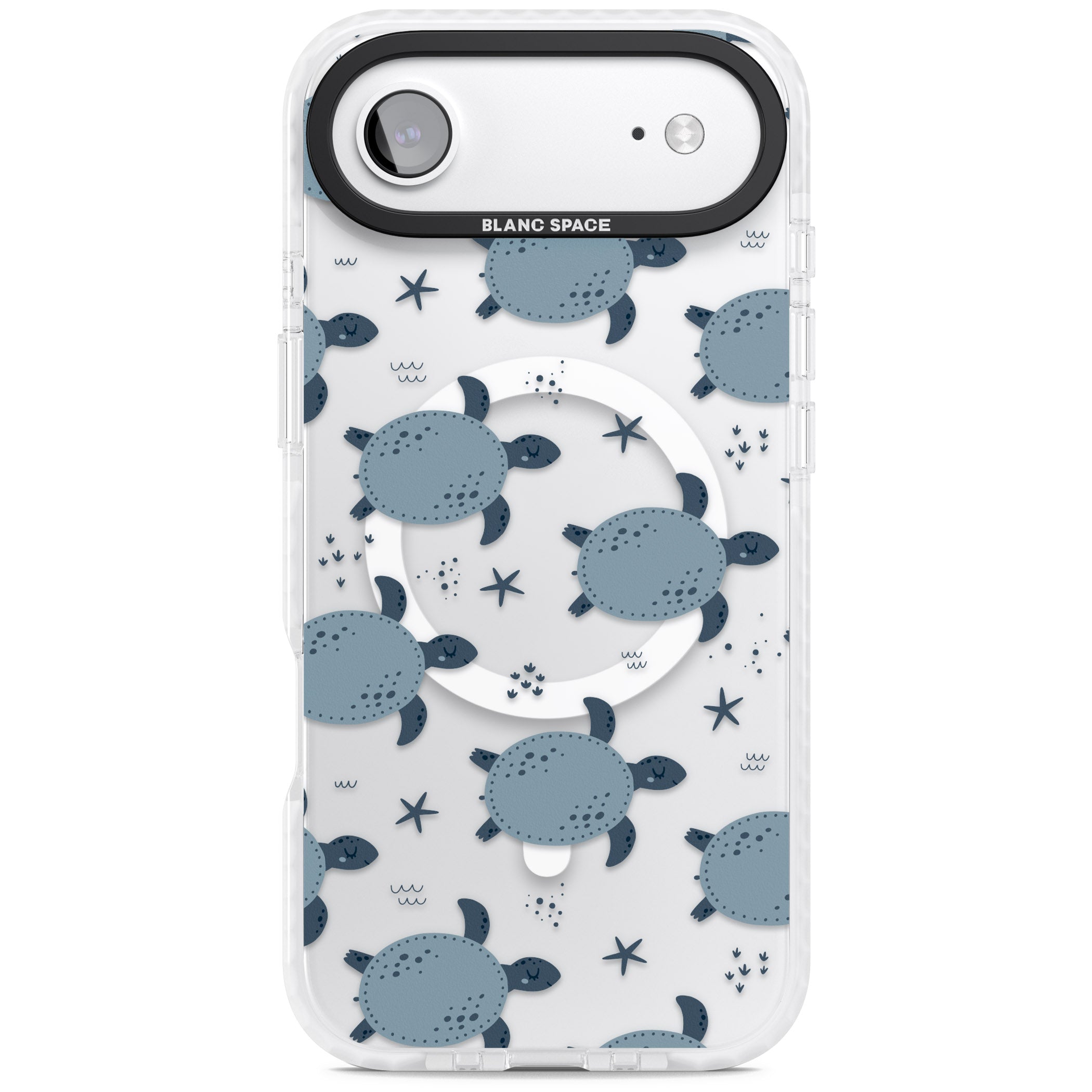 Under The Sea Patterns Sea Turtles (Clear) iPhone 17 Air Impact Pro Clear Phone Case