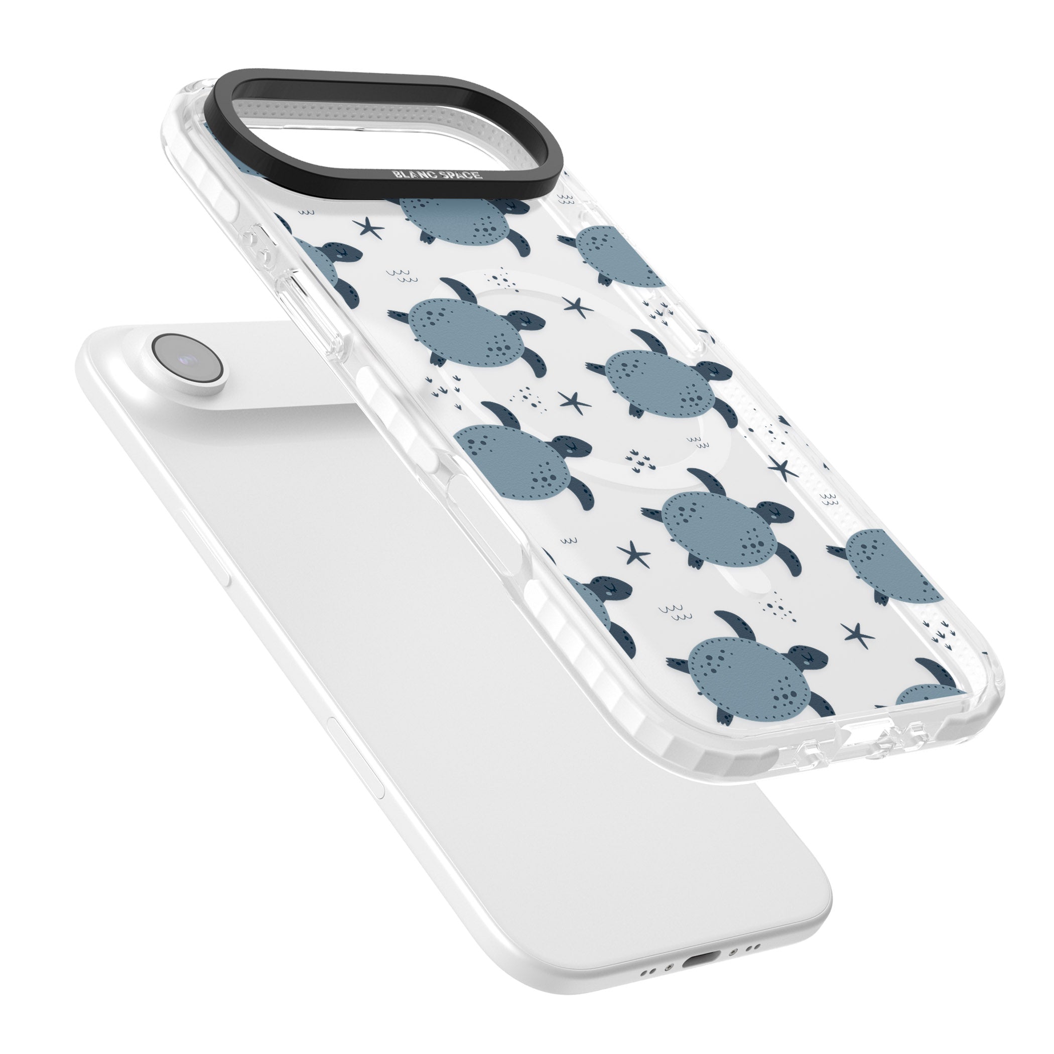 Under The Sea Patterns Sea Turtles (Clear) iPhone 17 Air Impact Pro Clear Phone Case Colours