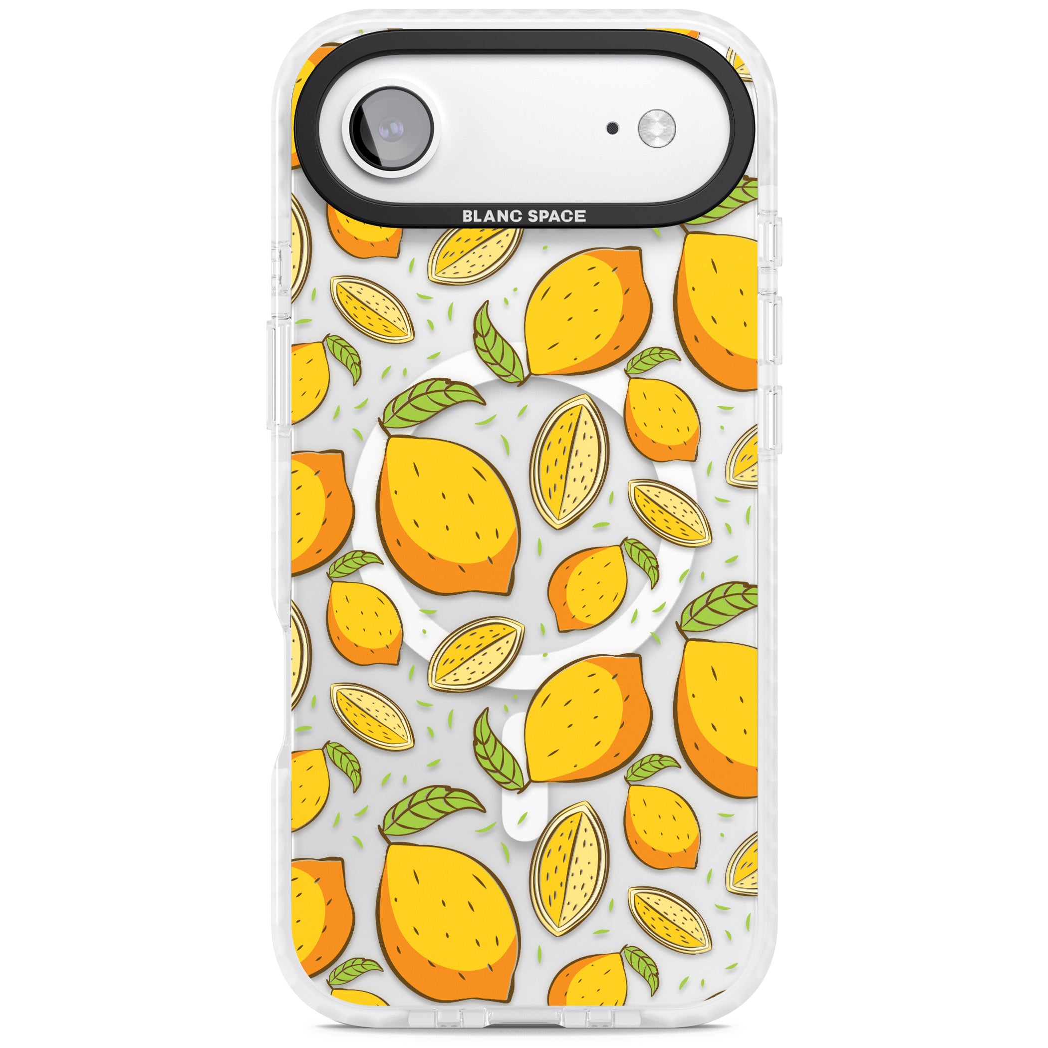 Lemon Pattern iPhone 17 Air Impact Pro Clear Phone Case