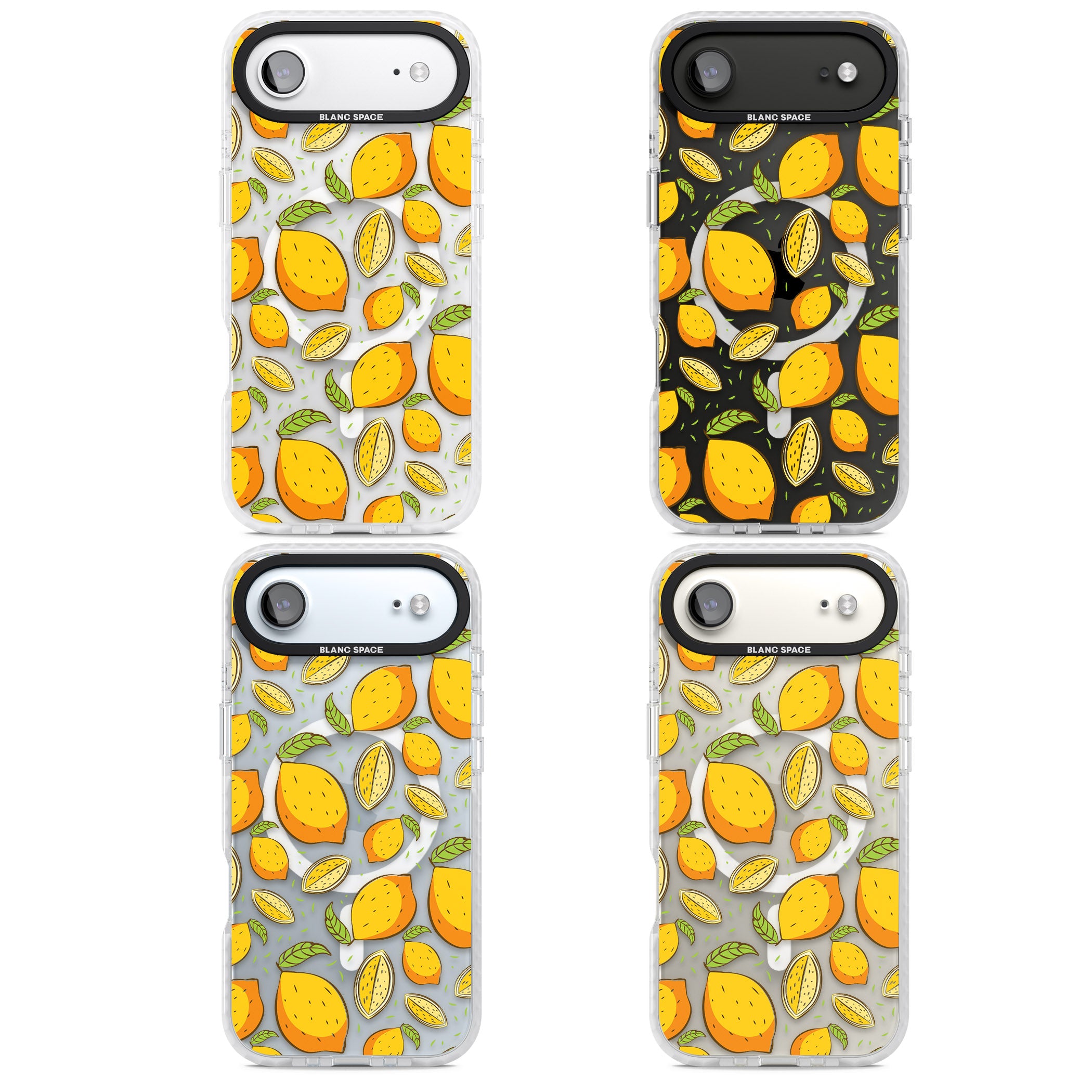 Lemon Pattern iPhone 17 Air Impact Pro Clear Phone Case APT Impact Protection