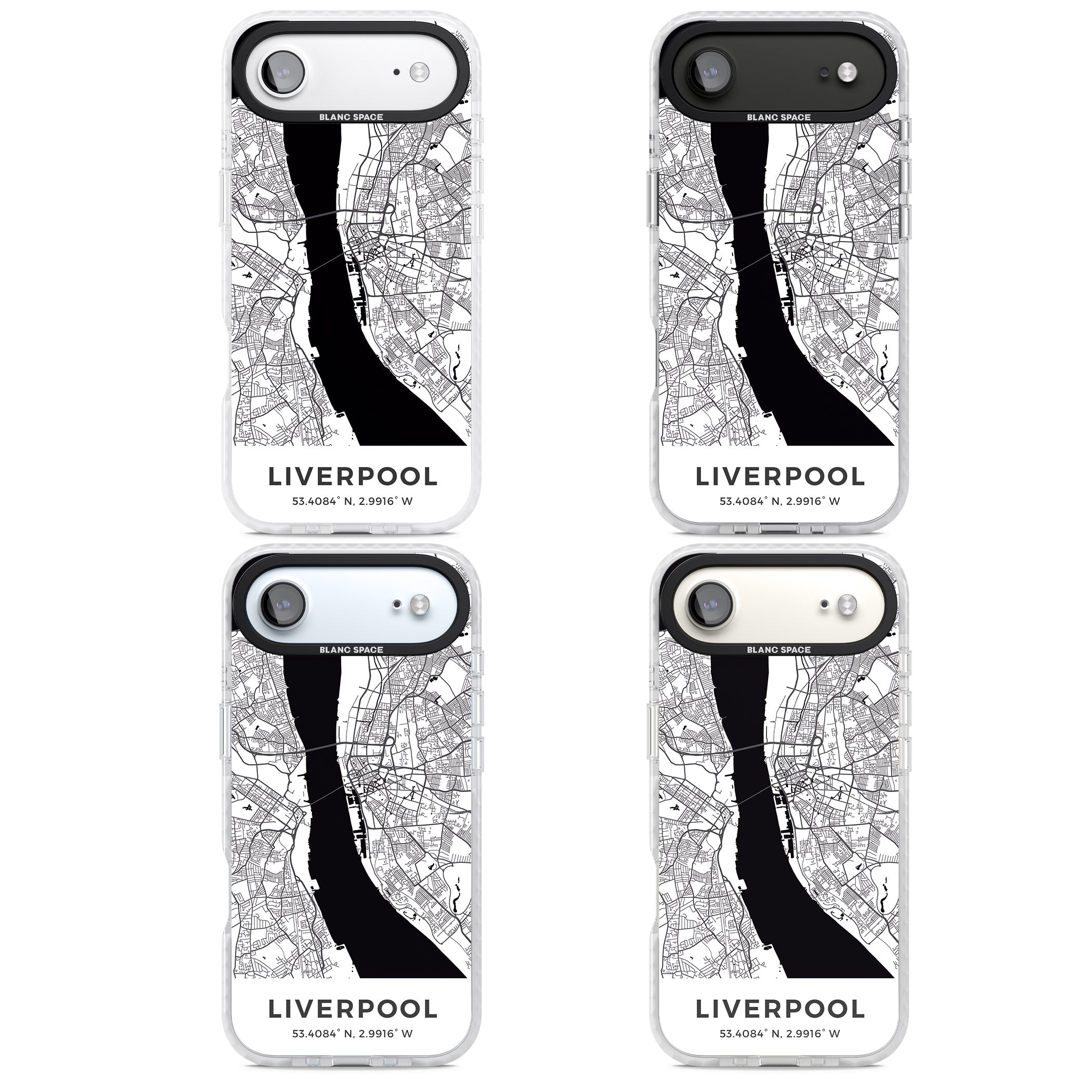 Liverpool Map iPhone 17 Air Impact Pro Clear Phone Case APT Impact Protection