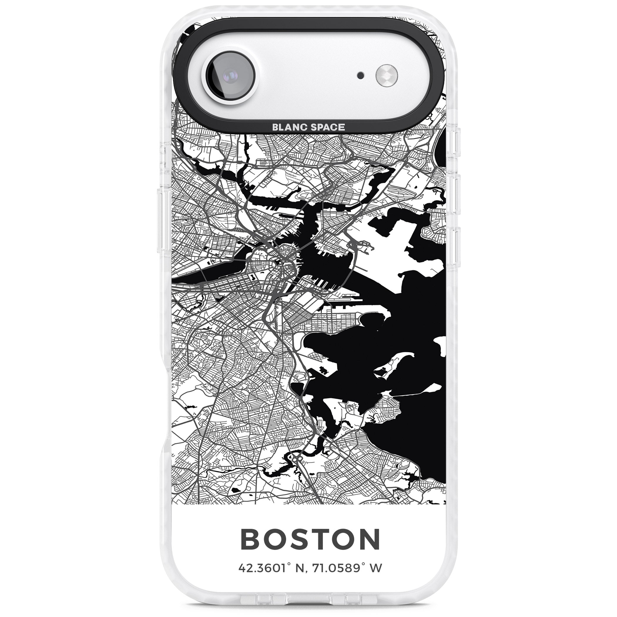 Boston Map iPhone 17 Air Impact Pro Clear Phone Case