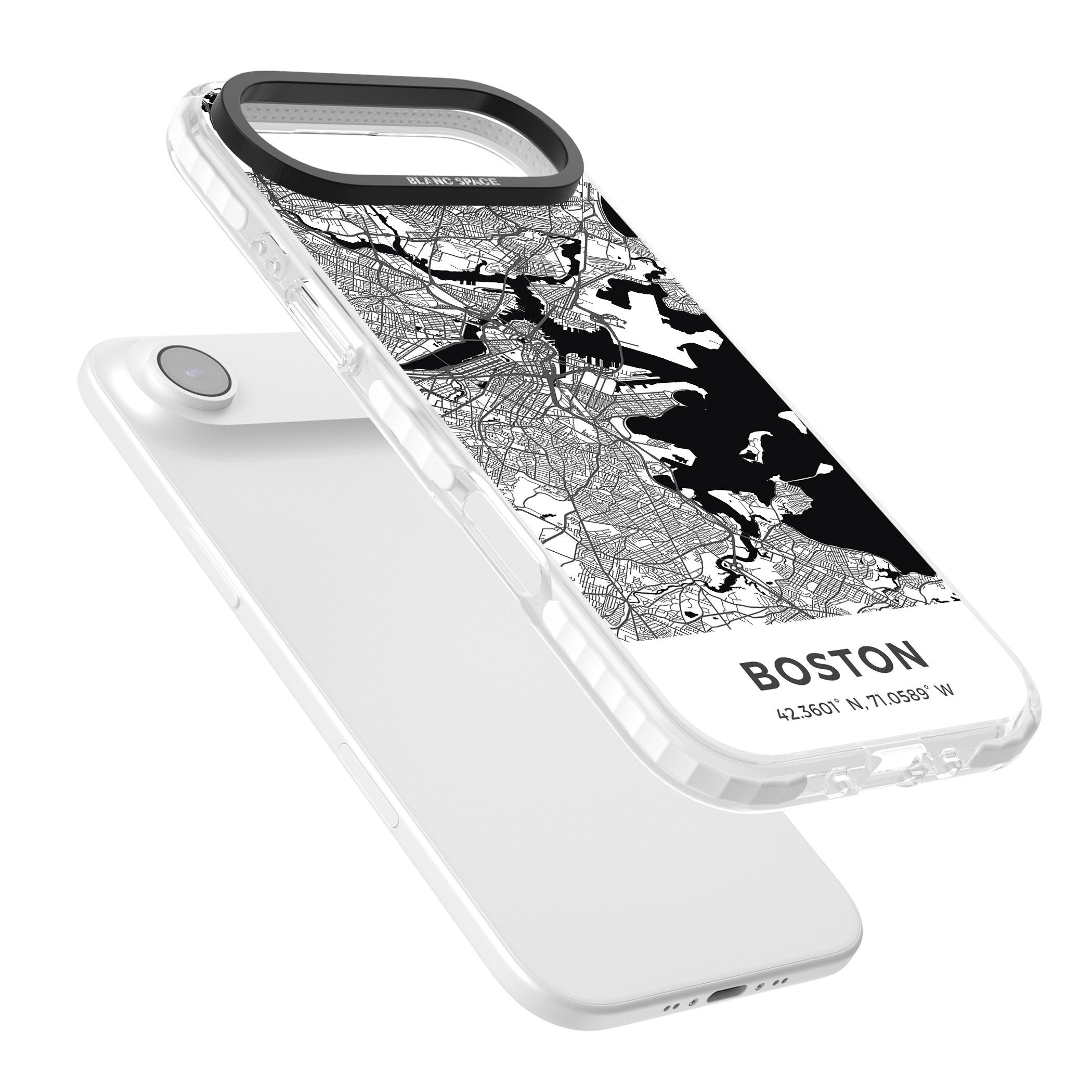 Boston Map iPhone 17 Air Impact Pro Clear Phone Case Colours