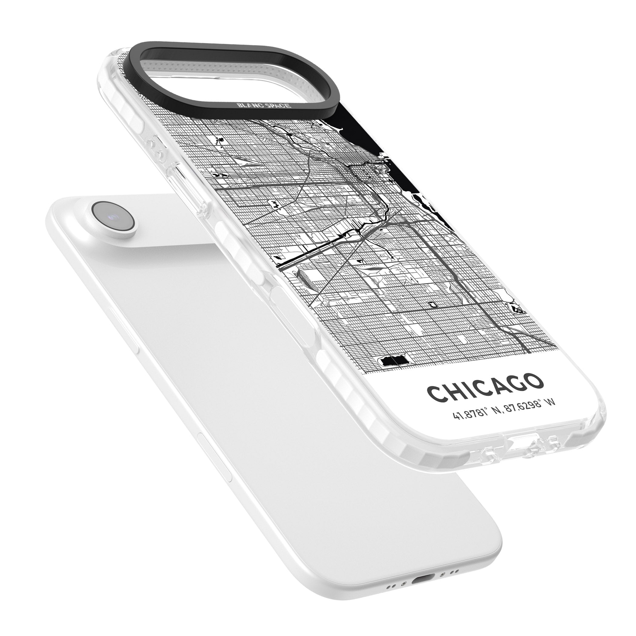 Chicago Map iPhone 17 Air Impact Pro Clear Phone Case Colours