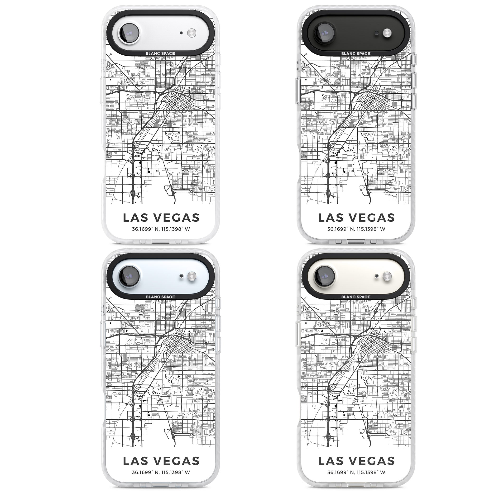 Las Vegas Map iPhone 17 Air Impact Pro Clear Phone Case APT Impact Protection