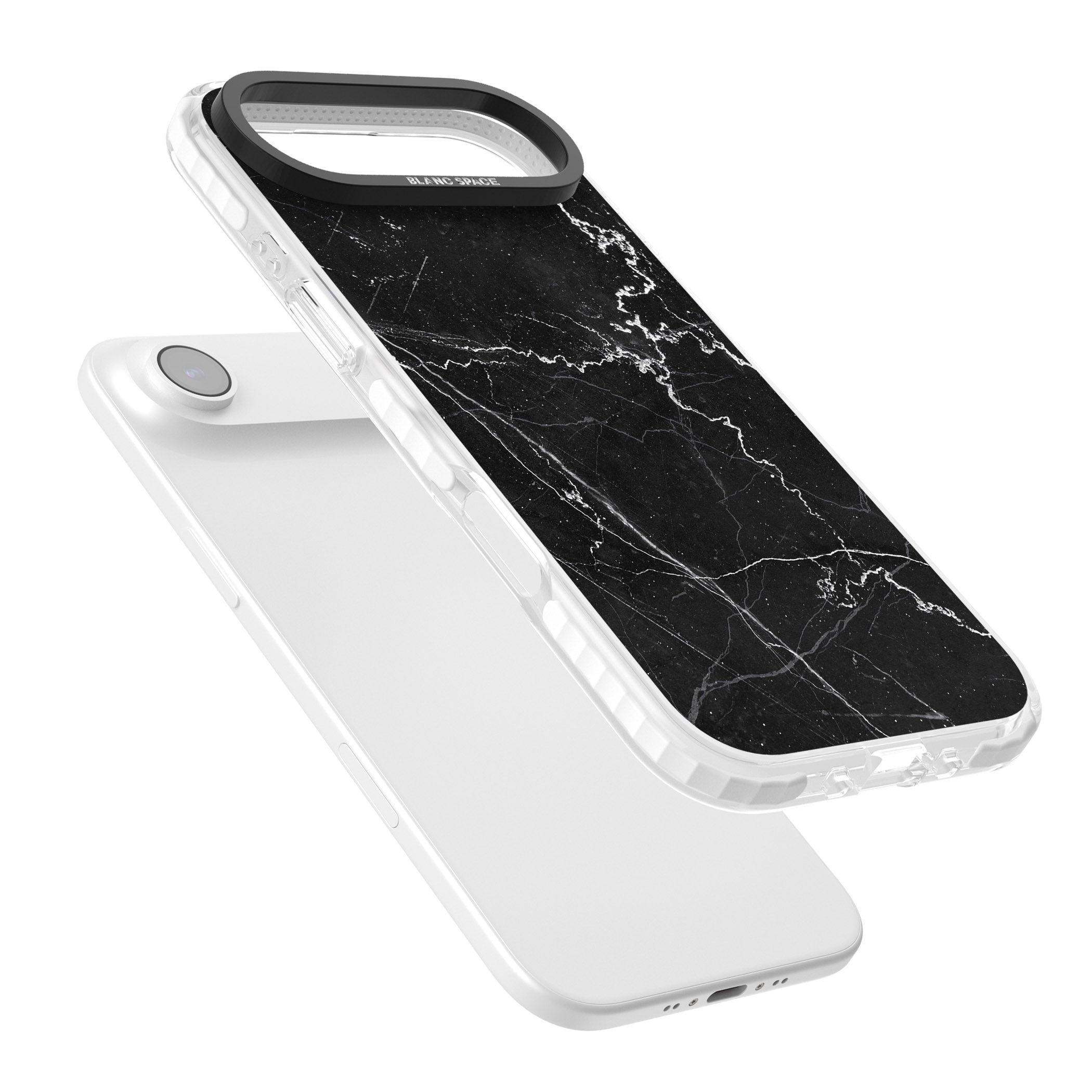Bold Black Marble With White Texture iPhone 17 Air Impact Pro Clear Phone Case Colours