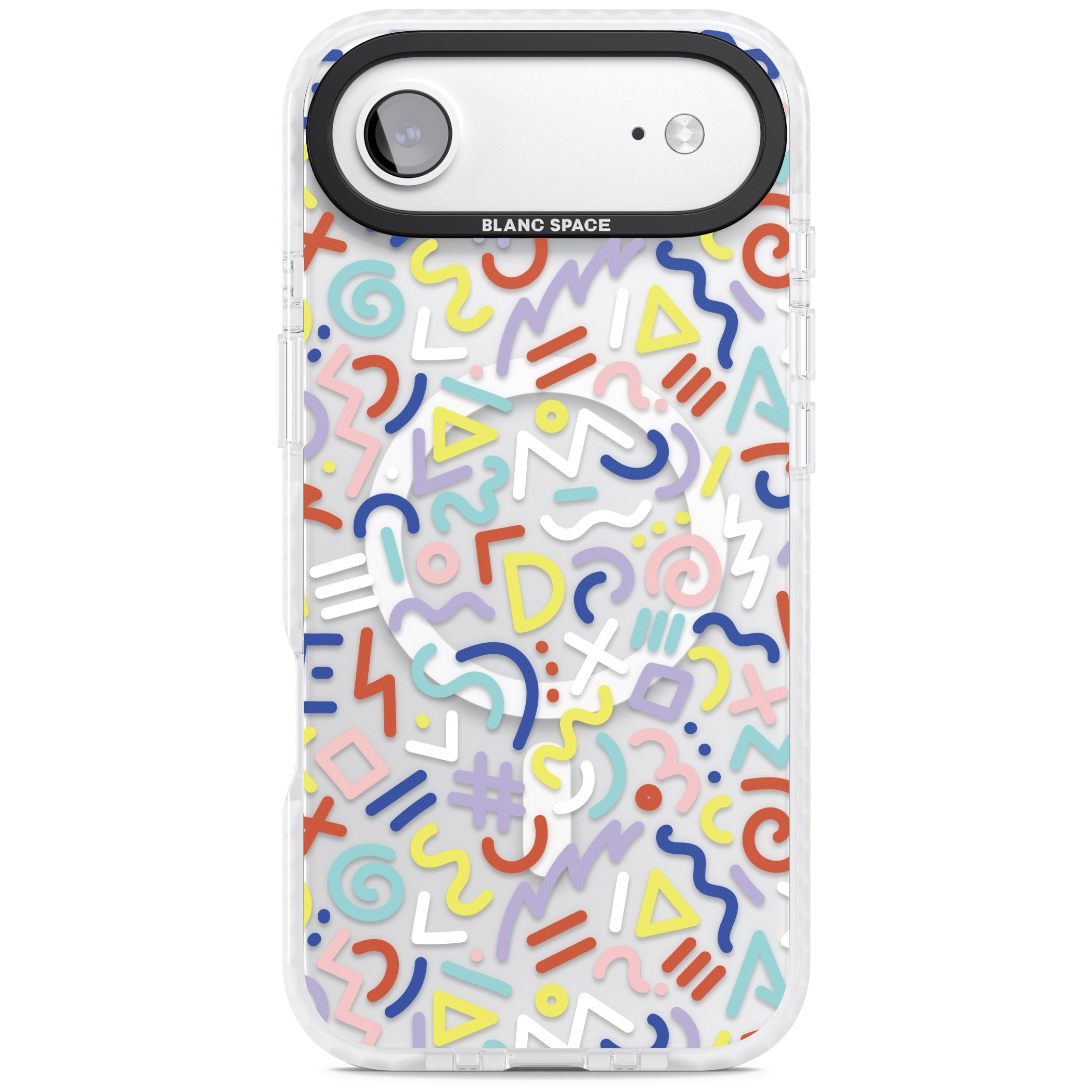 Colorful Retro Pattern iPhone 17 Air Impact Pro Clear Phone Case