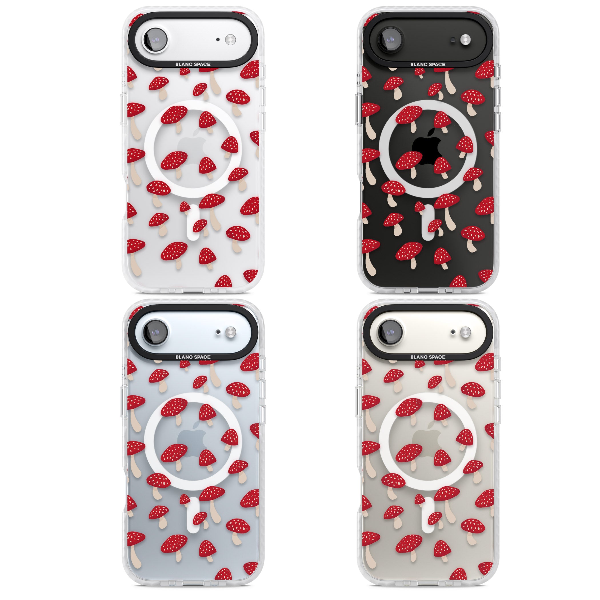 Magical Mushroom Pattern iPhone 17 Air Impact Pro Clear Phone Case APT Impact Protection