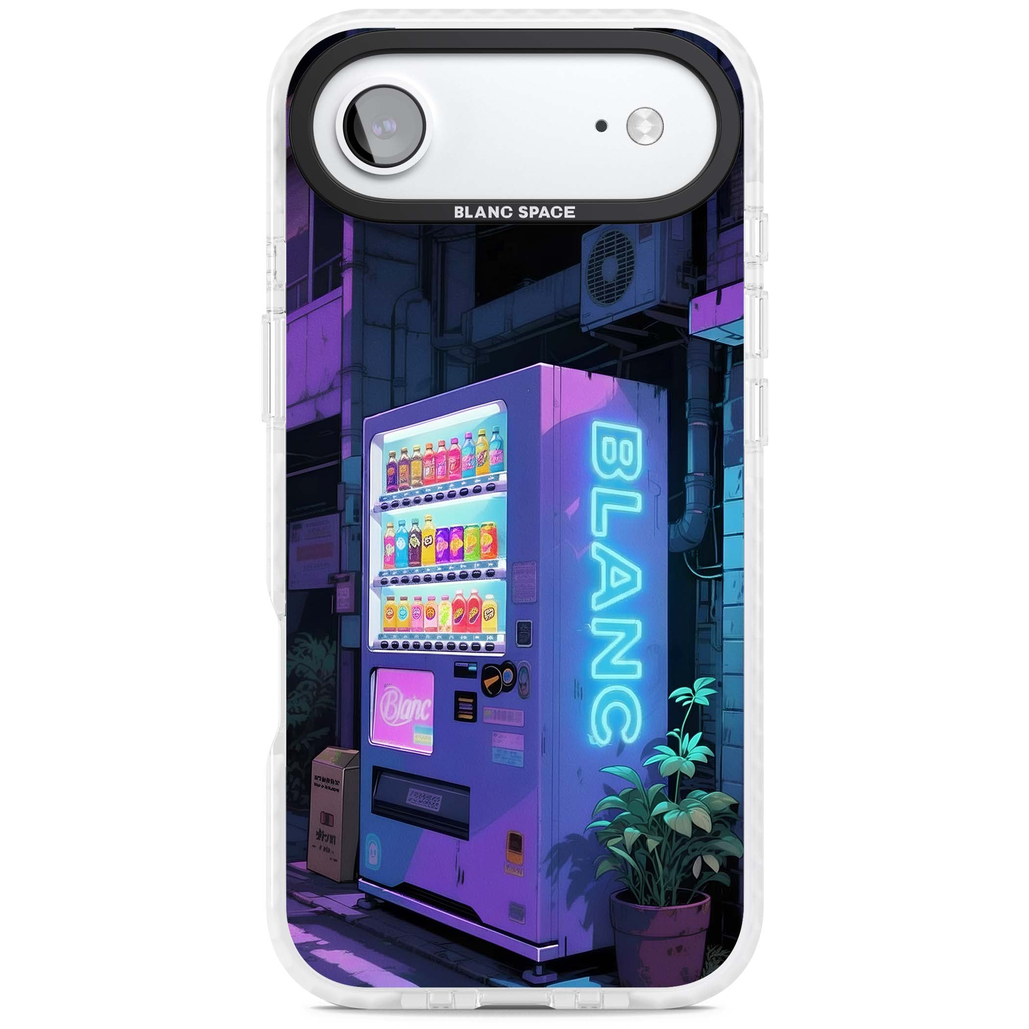 Shibuya Glow Japanese iPhone case featuring a glowing Tokyo vending machine, neon signage, and moody purple alleyway | Impact Magsafe case for iPhone Air