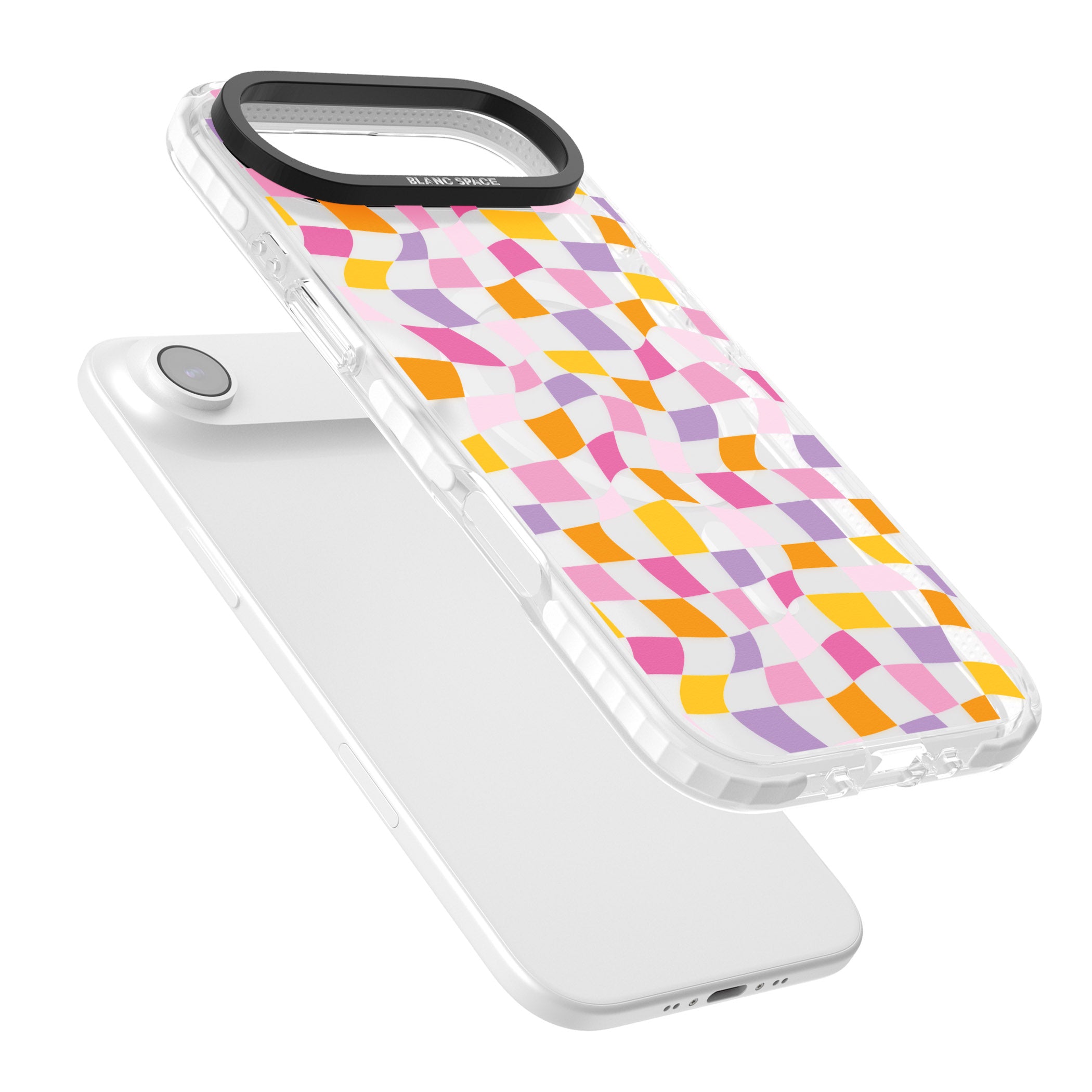 Wonky Squares Pattern iPhone 17 Air Impact Pro Clear Phone Case Colours