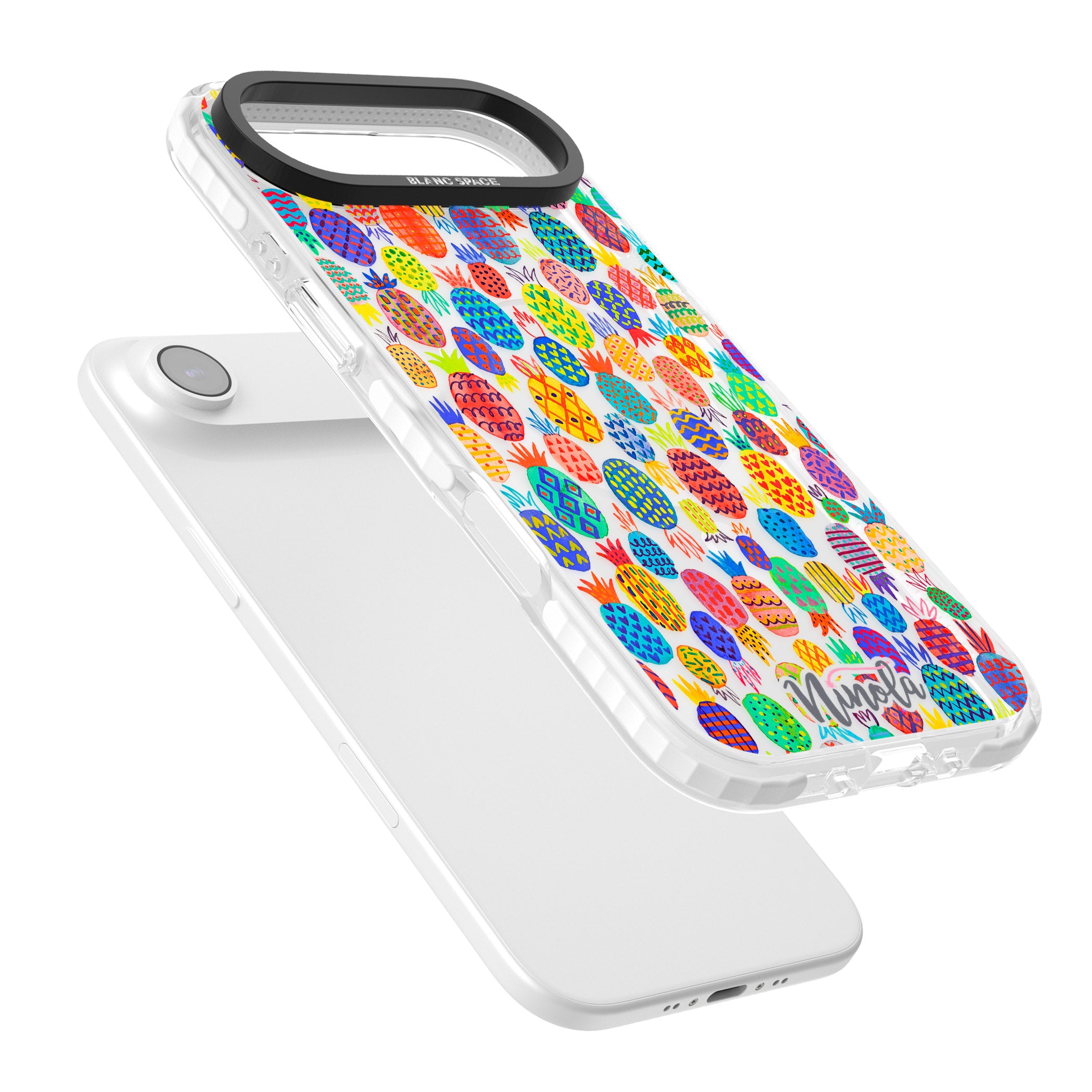 Vibrant Pineapple Pattern iPhone 17 Air Impact Pro Clear Phone Case Colours