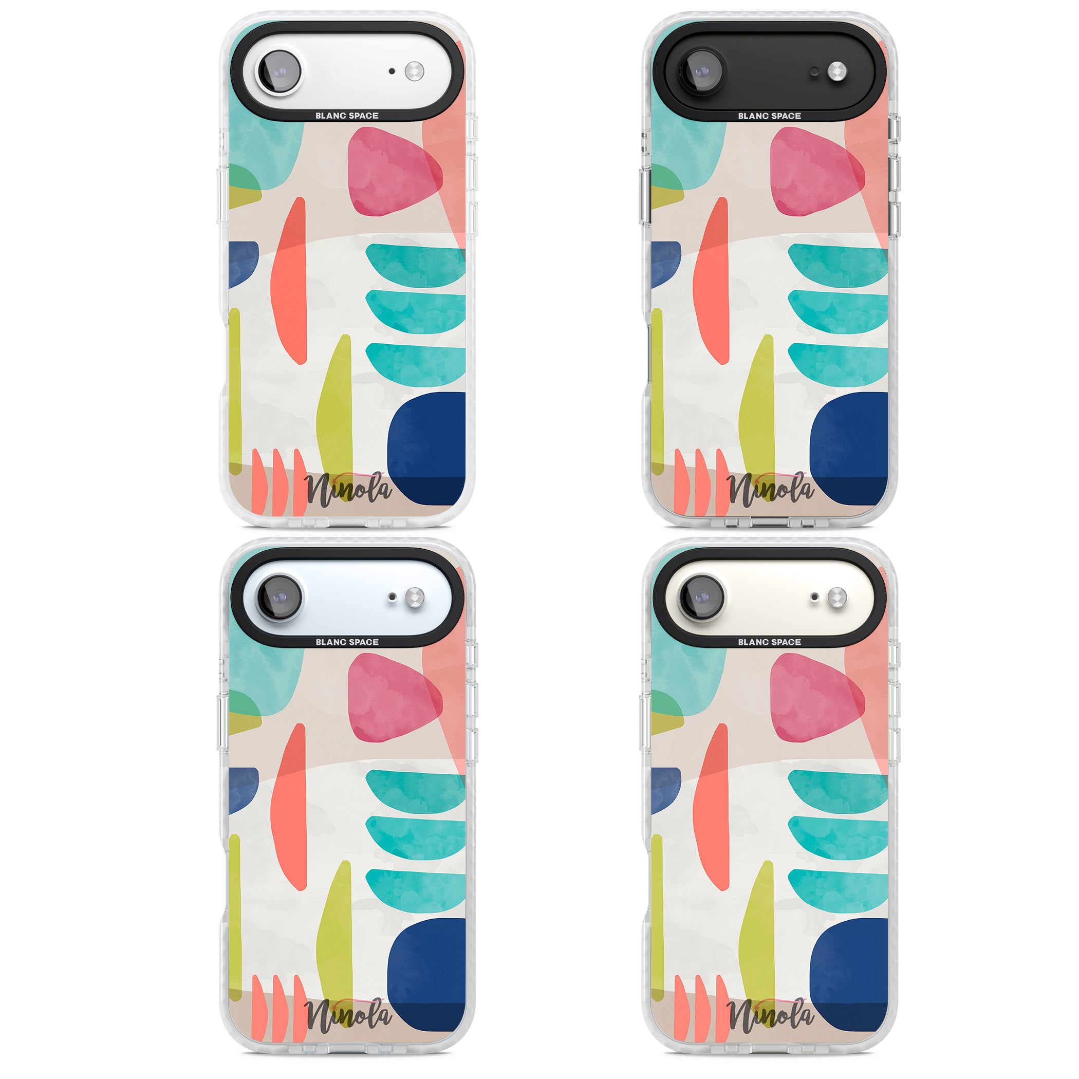 Bold Colorful Shapes iPhone 17 Air Impact Pro Clear Phone Case APT Impact Protection