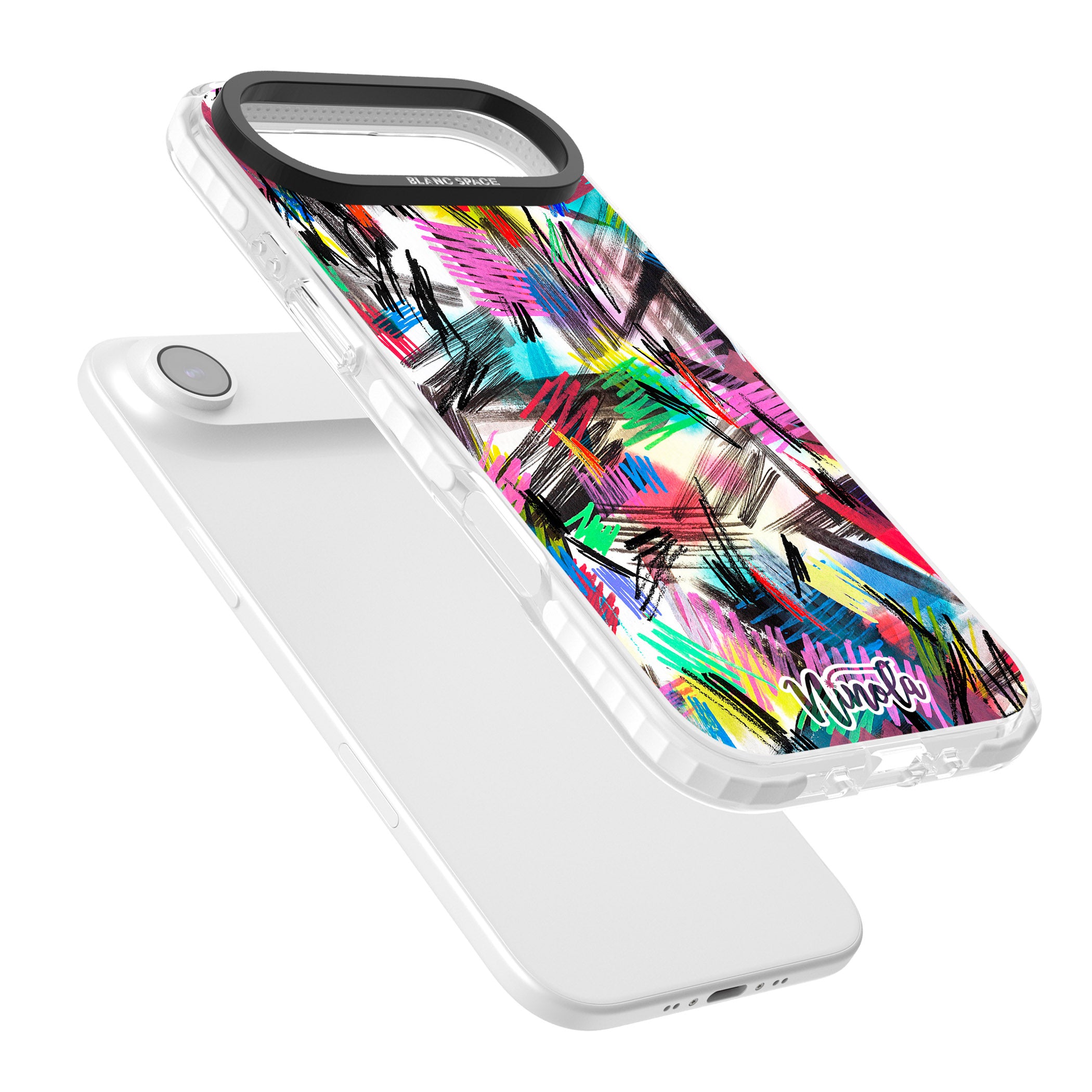Wild Strokes Rainbow iPhone 17 Air Impact Pro Clear Phone Case Colours