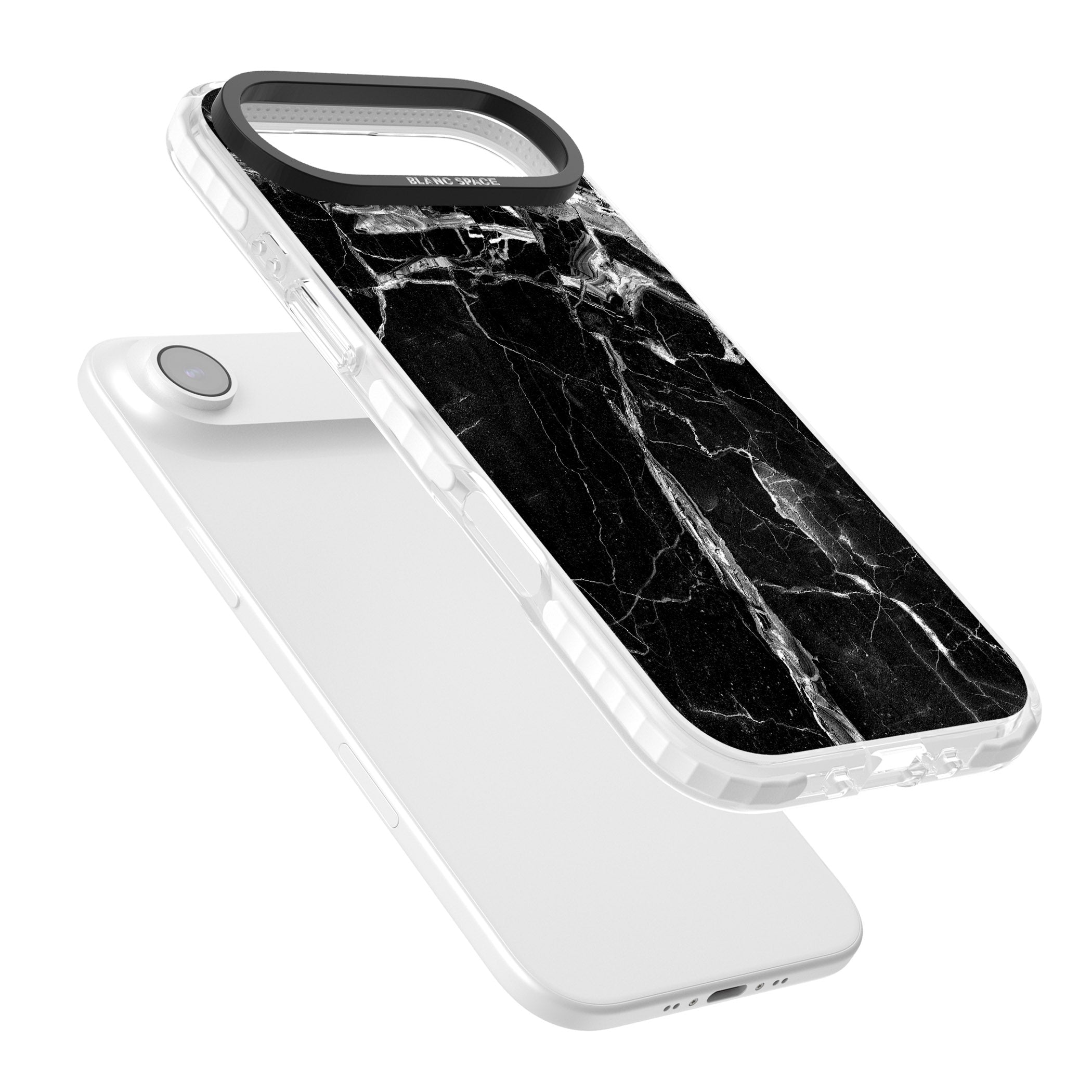 Black Onyx Marble iPhone 17 Air Impact Pro Clear Phone Case Colours