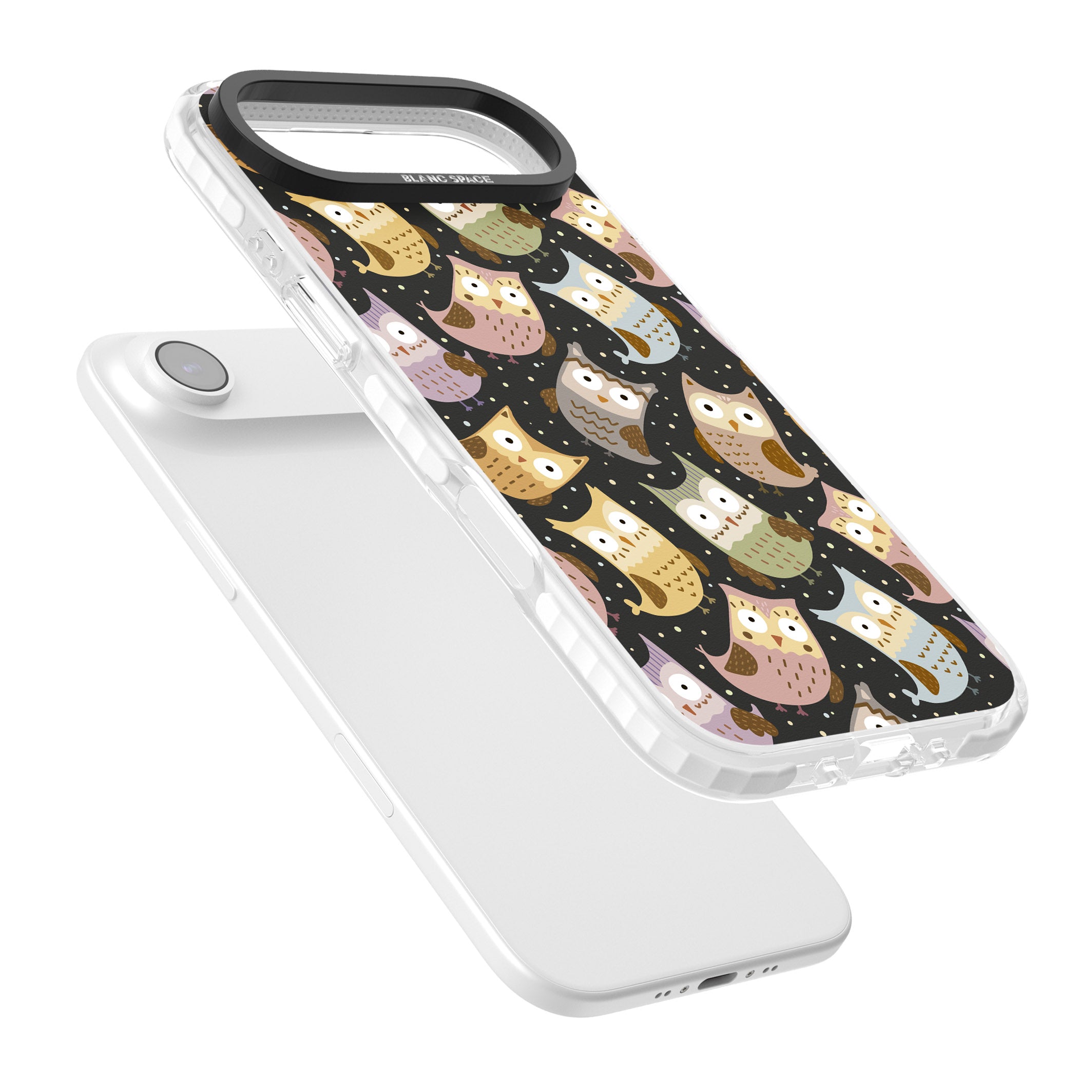 Cute Owl Pattern iPhone 17 Air Impact Pro Clear Phone Case Colours
