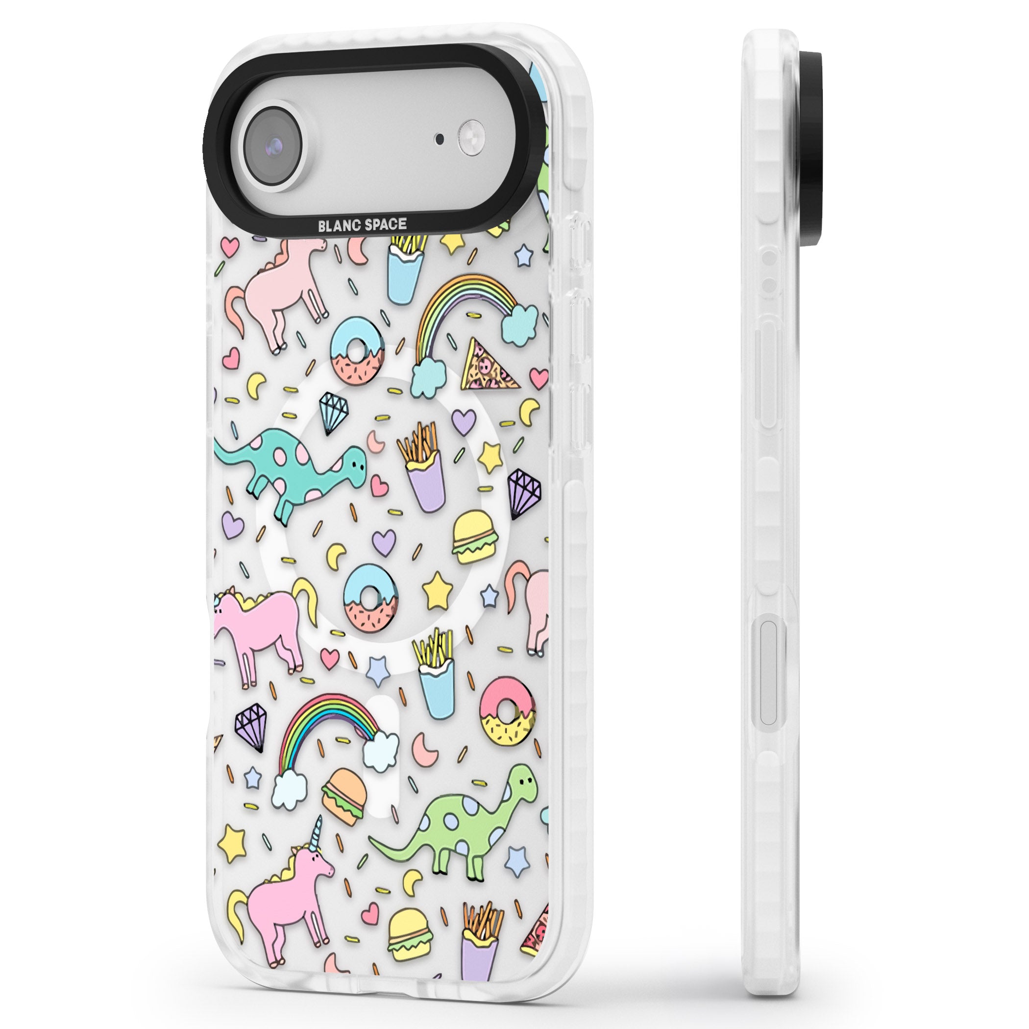 Cute Pattern iPhone 17 Air Impact Pro Clear Phone Case Side Profile