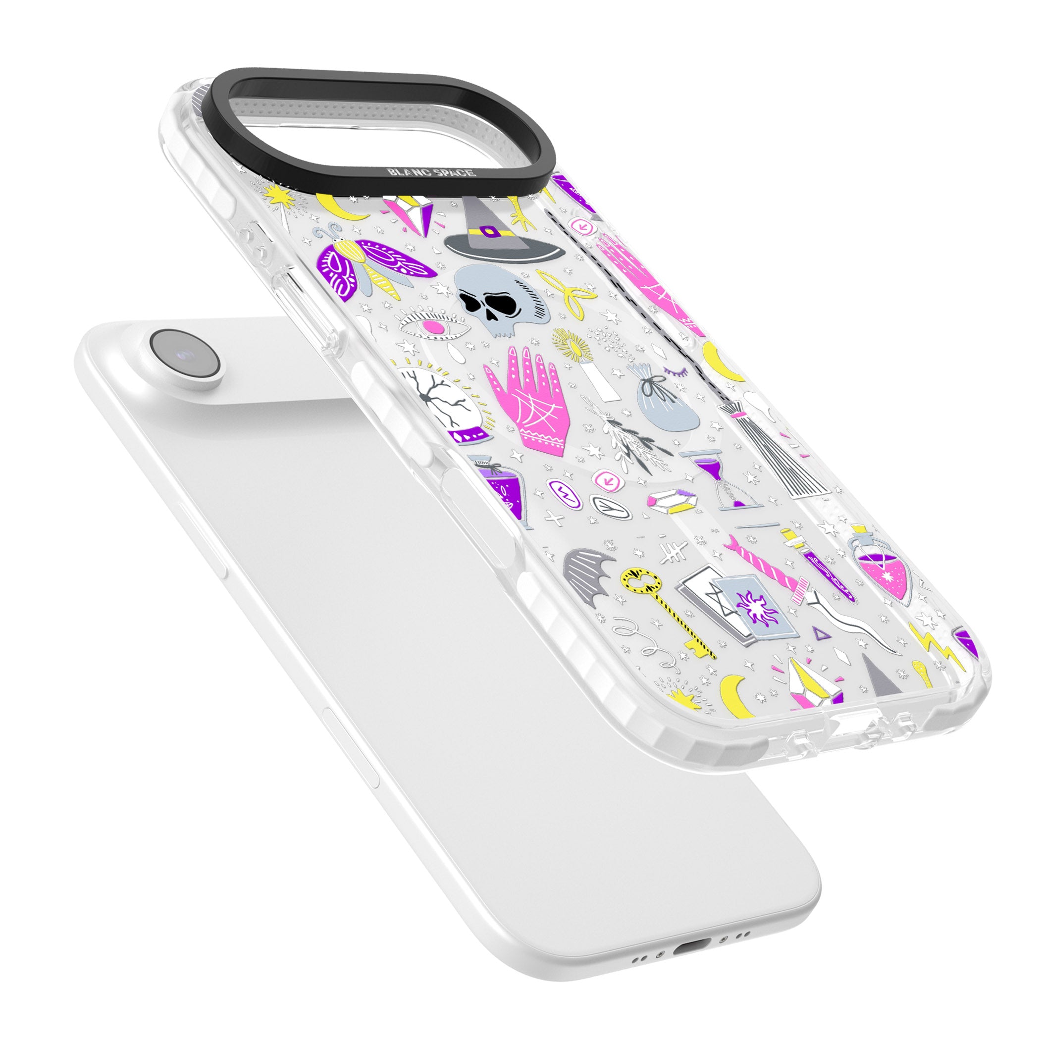 Black Magic Pattern iPhone 17 Air Impact Pro Clear Phone Case Colours