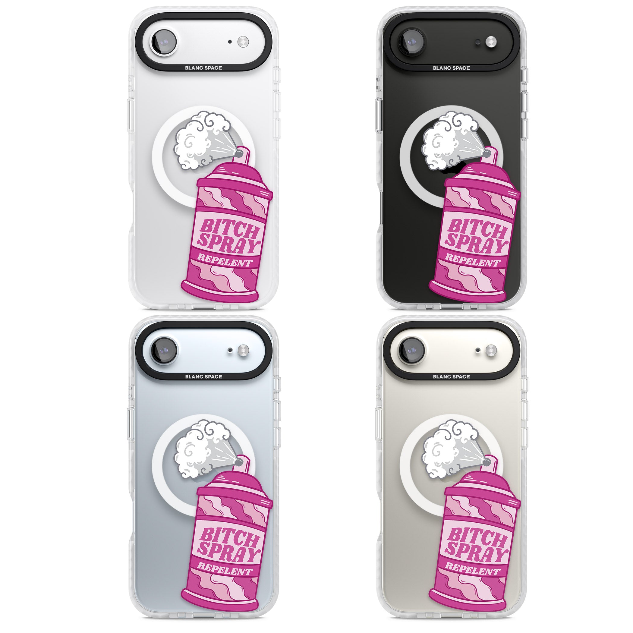 B*Tch Spray iPhone 17 Air Impact Pro Clear Phone Case APT Impact Protection