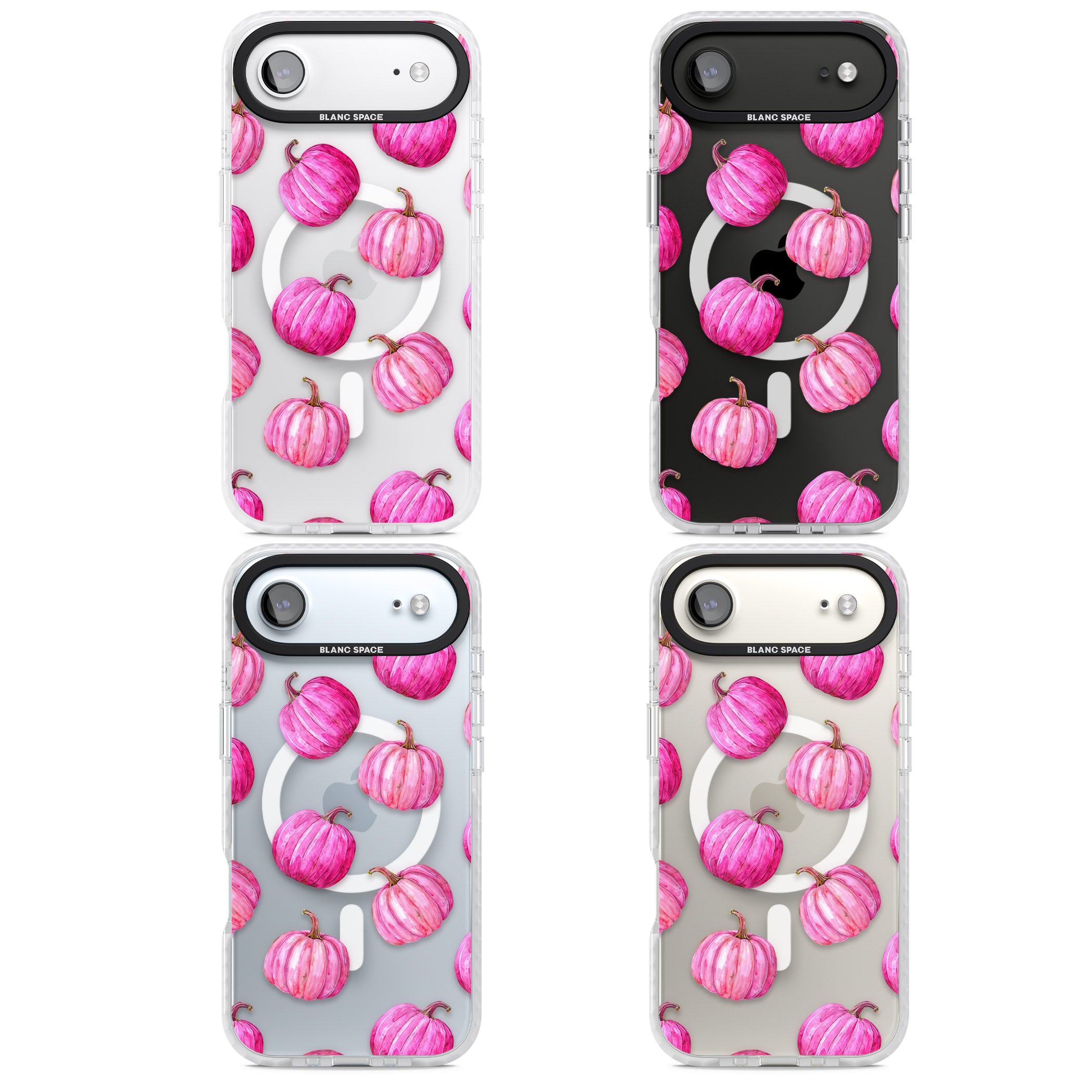 Pink Pumpkins iPhone 17 Air Impact Pro Clear Phone Case APT Impact Protection