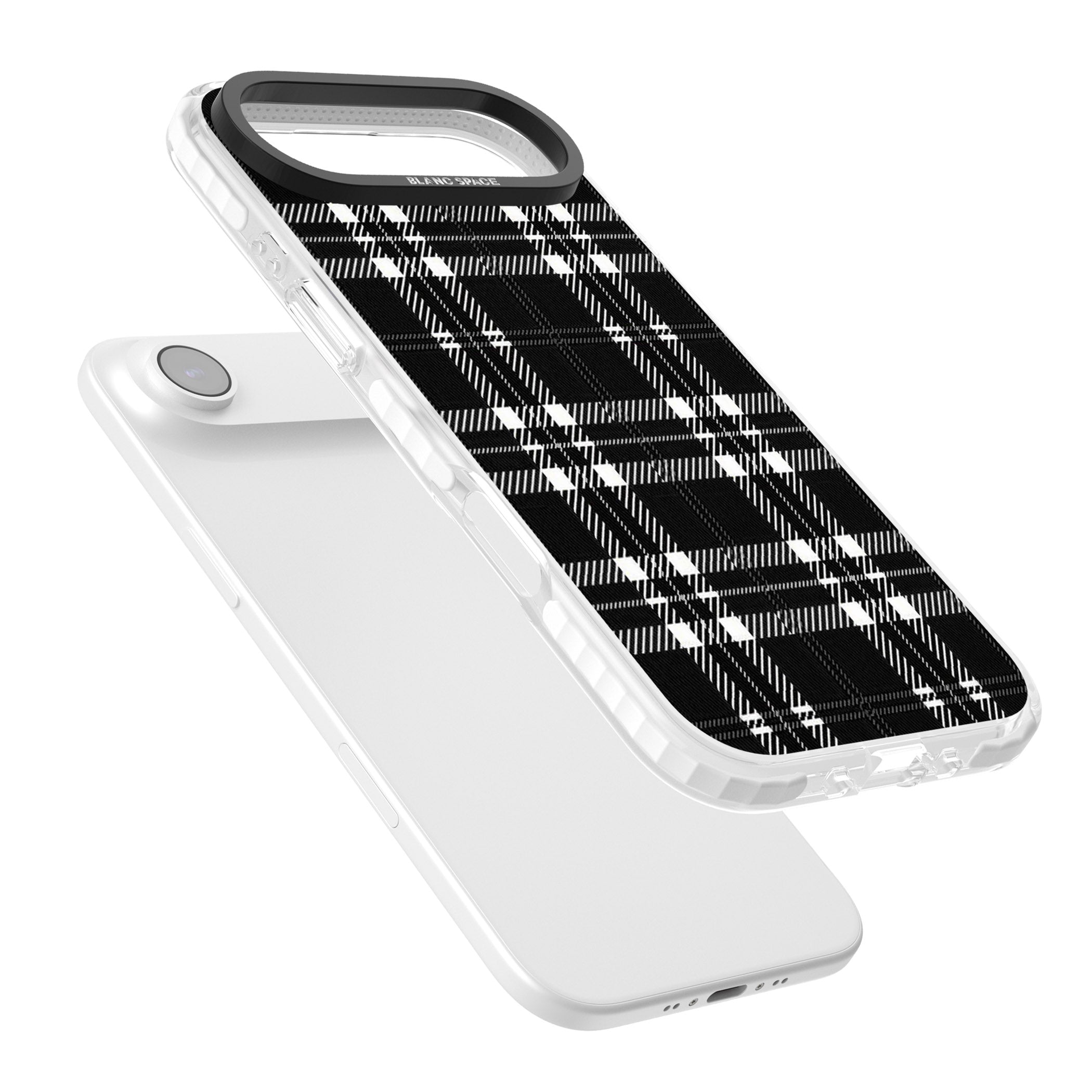 Divine Black Plaid iPhone 17 Air Impact Pro Clear Phone Case Colours