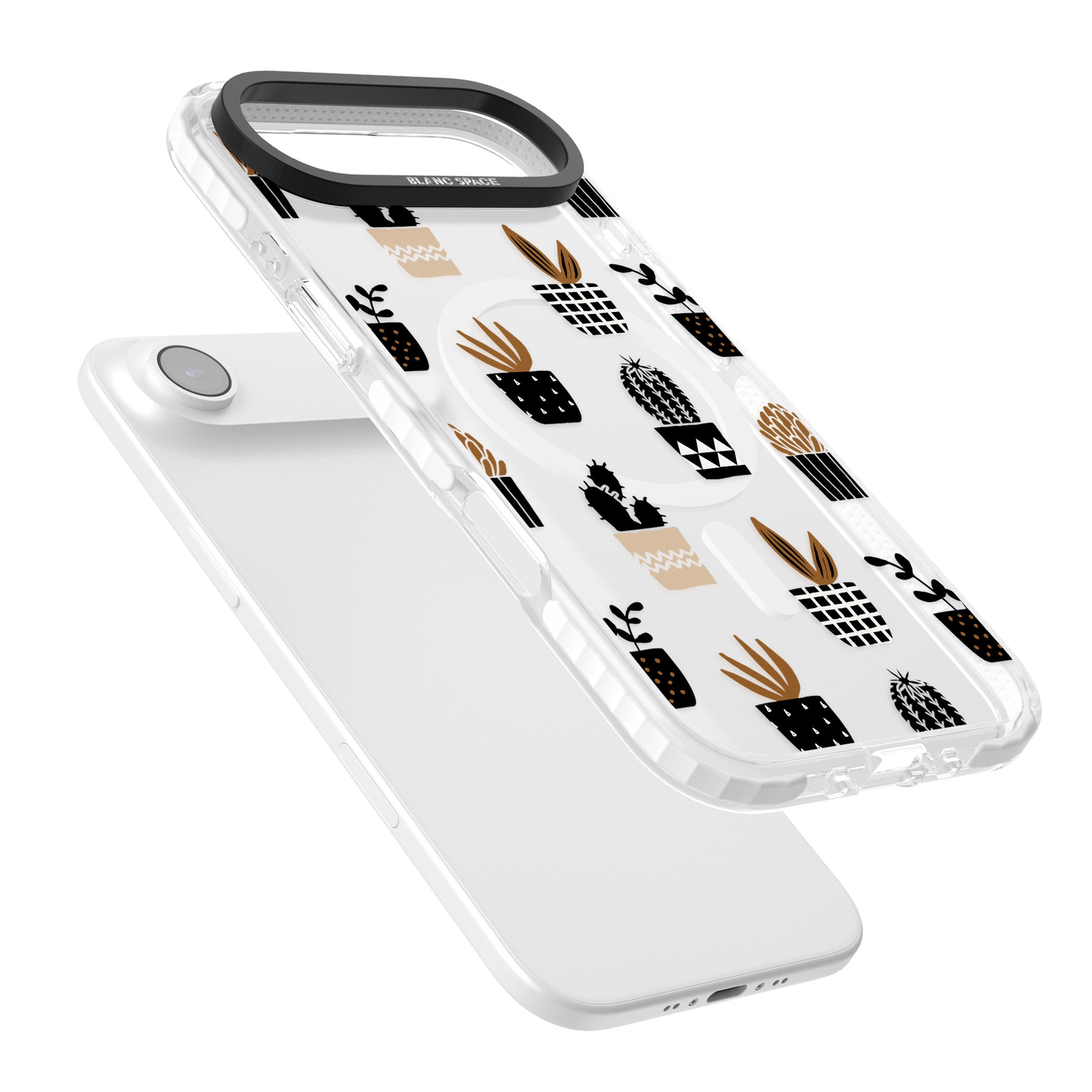 Large Mixed Plants Pattern Clear iPhone 17 Air Impact Pro Clear Phone Case Colours