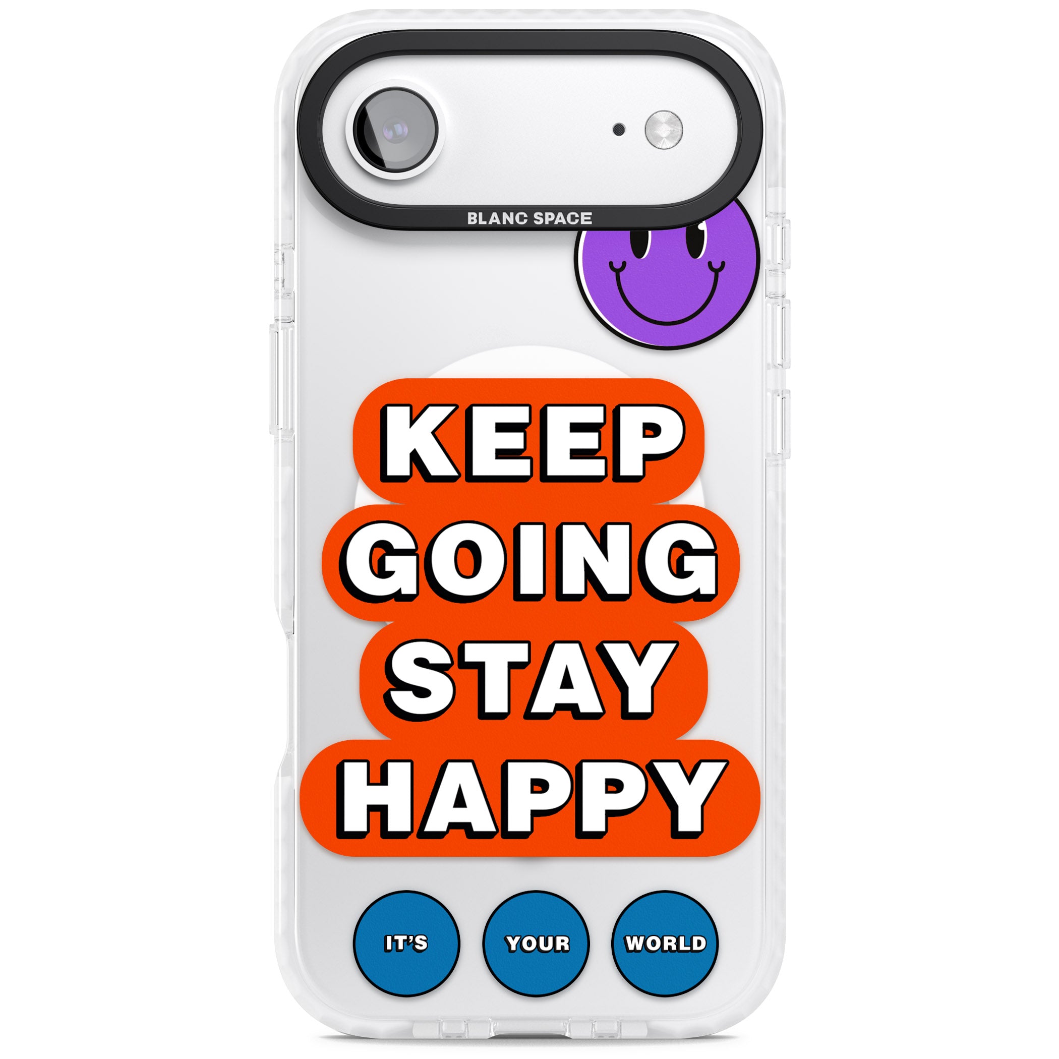 Keep Going Stay Happy iPhone 17 Air Impact Pro Clear Phone Case