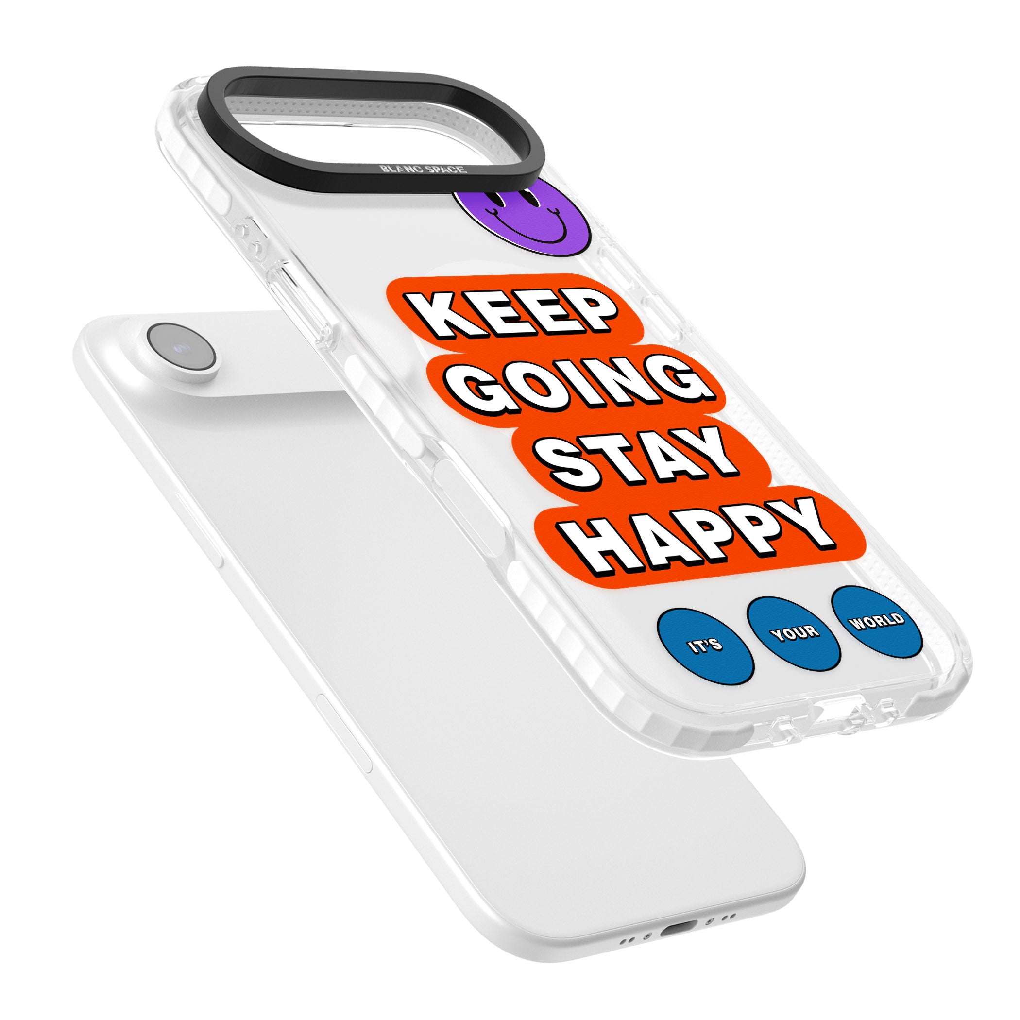 Keep Going Stay Happy iPhone 17 Air Impact Pro Clear Phone Case Colours