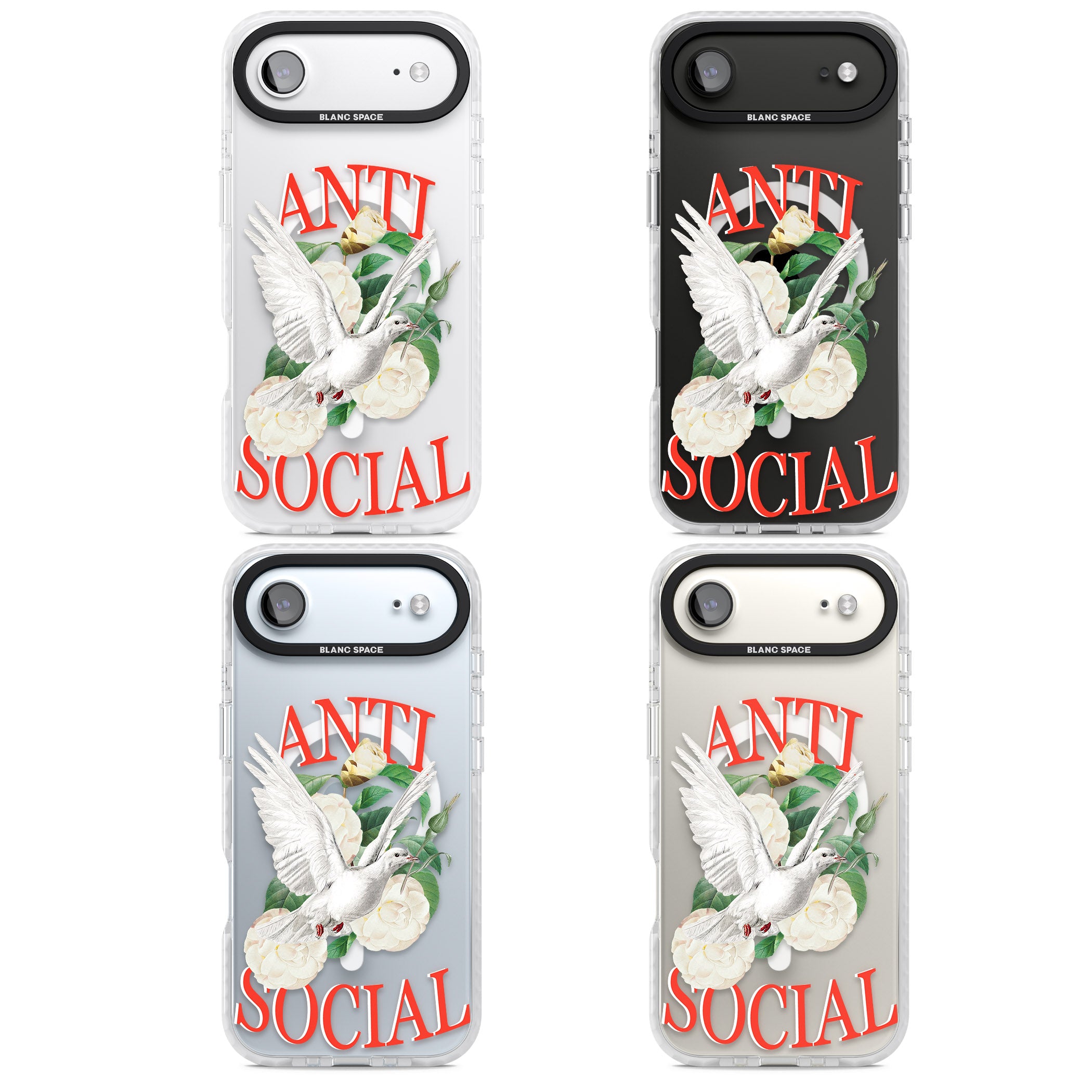 Anti Social iPhone 17 Air Impact Pro Clear Phone Case APT Impact Protection