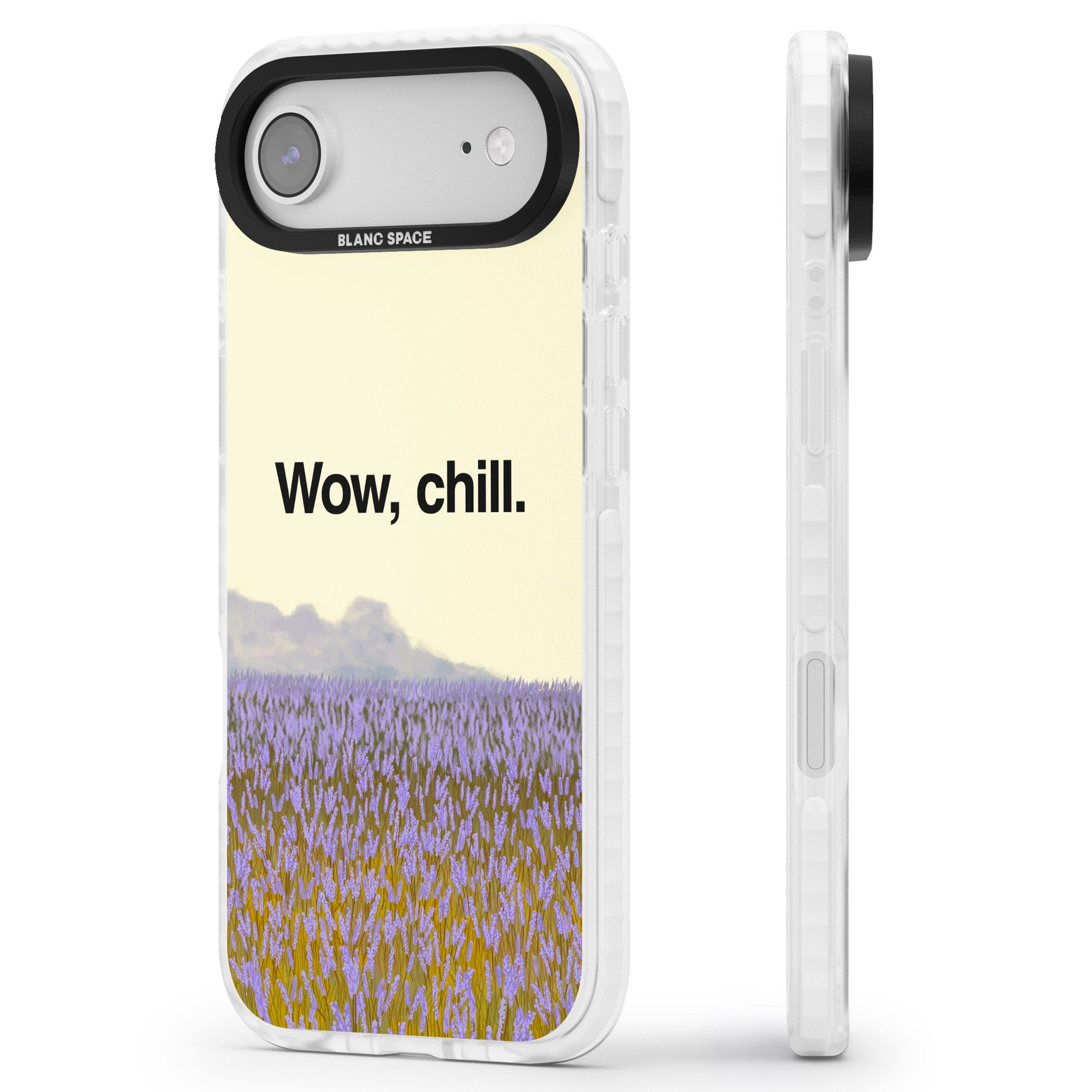Wow, Chill iPhone 17 Air Impact Pro Clear Phone Case Side Profile