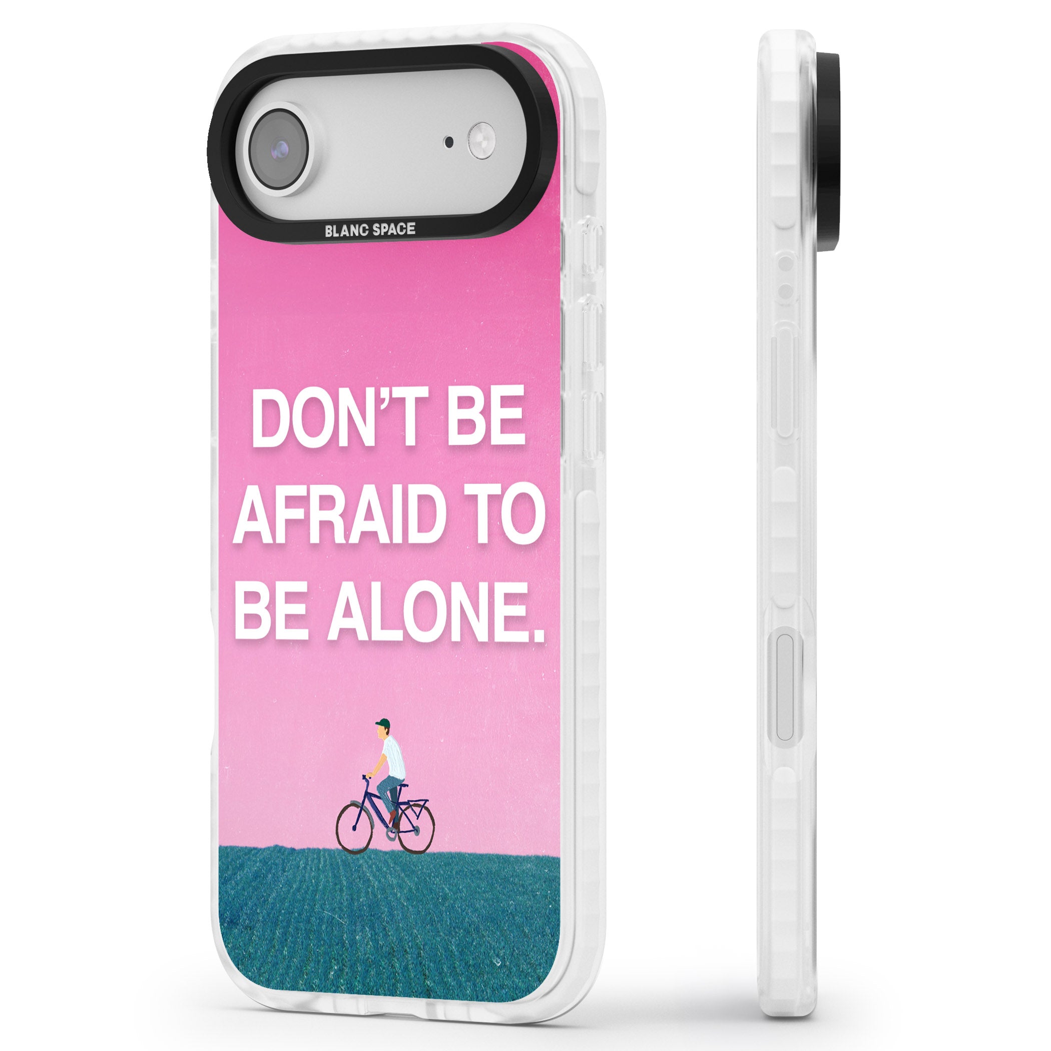Don'T Be Afraid To Be Alone iPhone 17 Air Impact Pro Clear Phone Case Side Profile