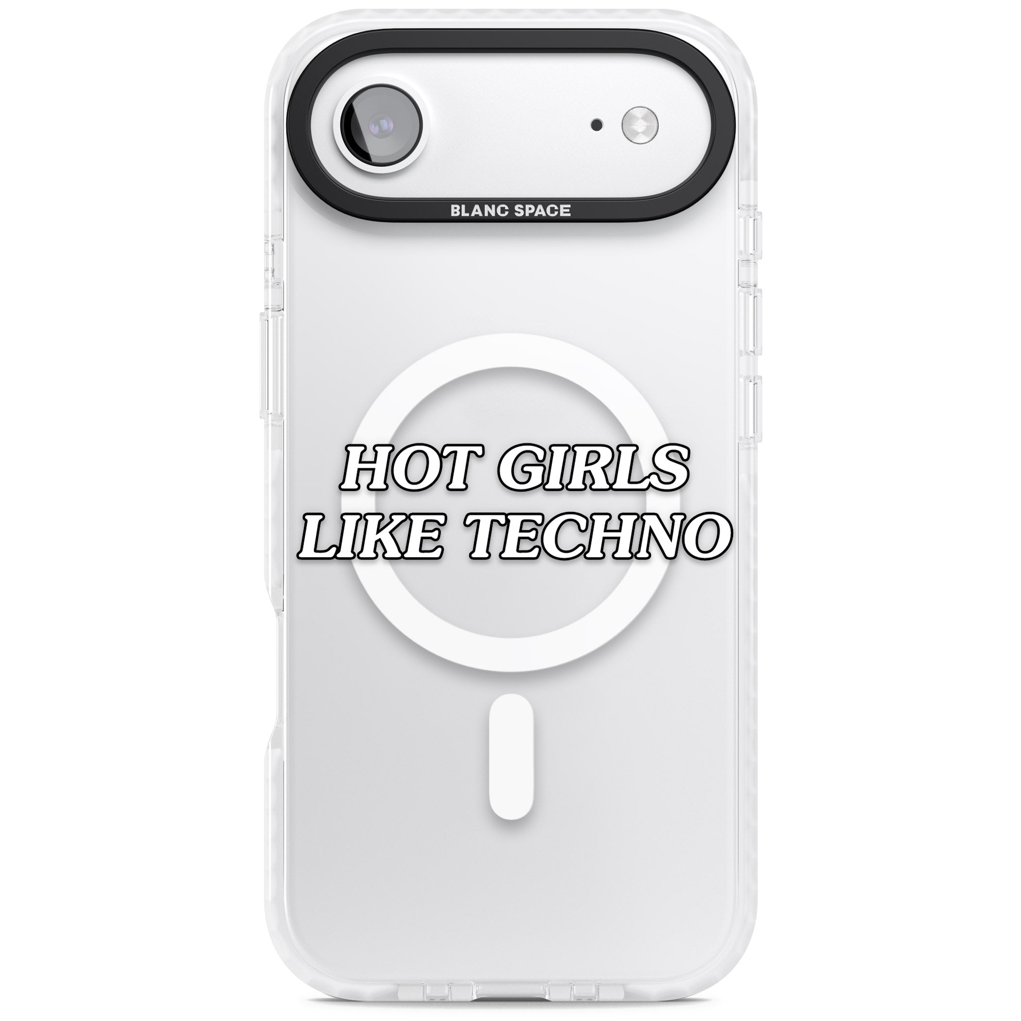 Hot Girls Like Techno iPhone 17 Air Impact Pro Clear Phone Case