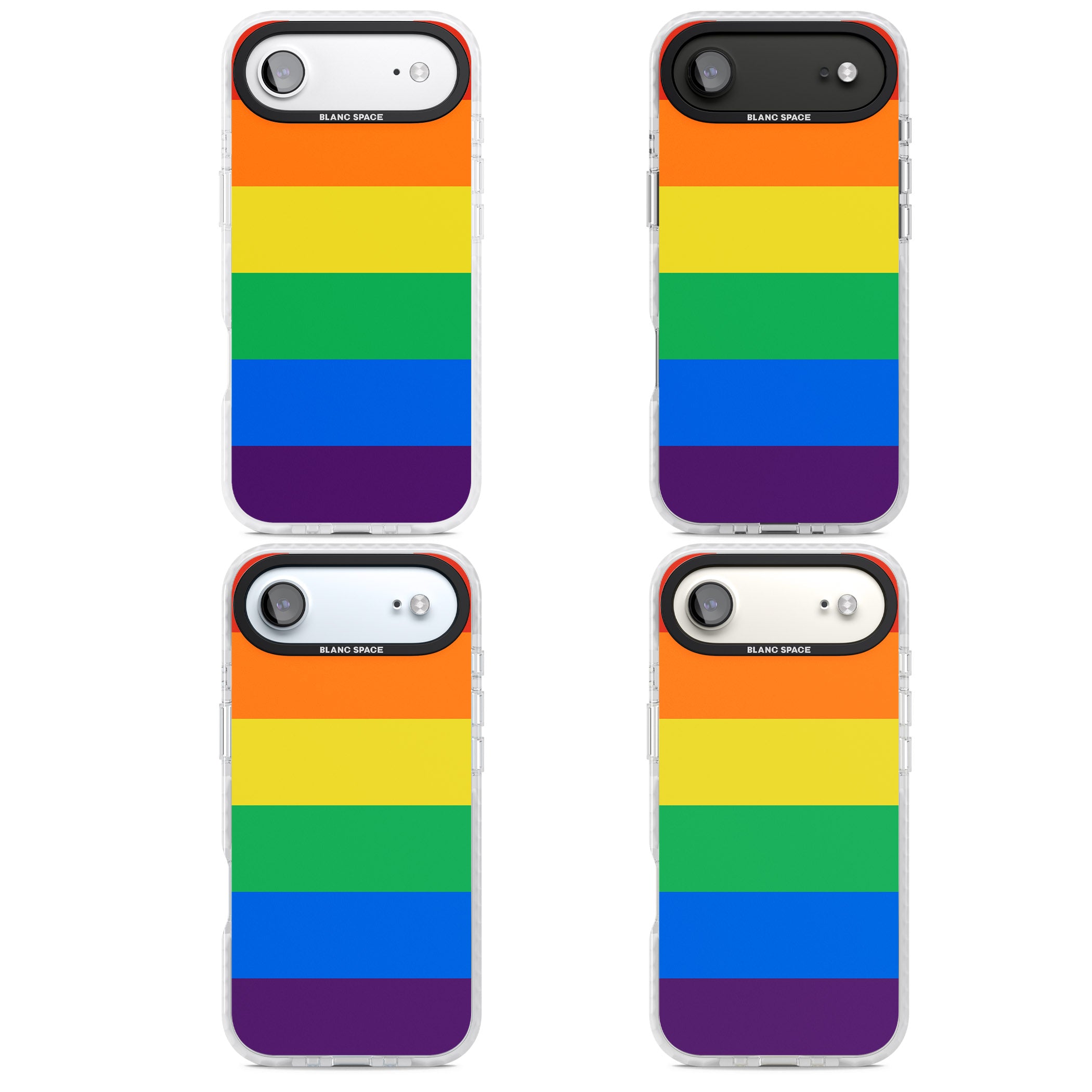 Rainbow Stripes iPhone 17 Air Impact Pro Clear Phone Case APT Impact Protection