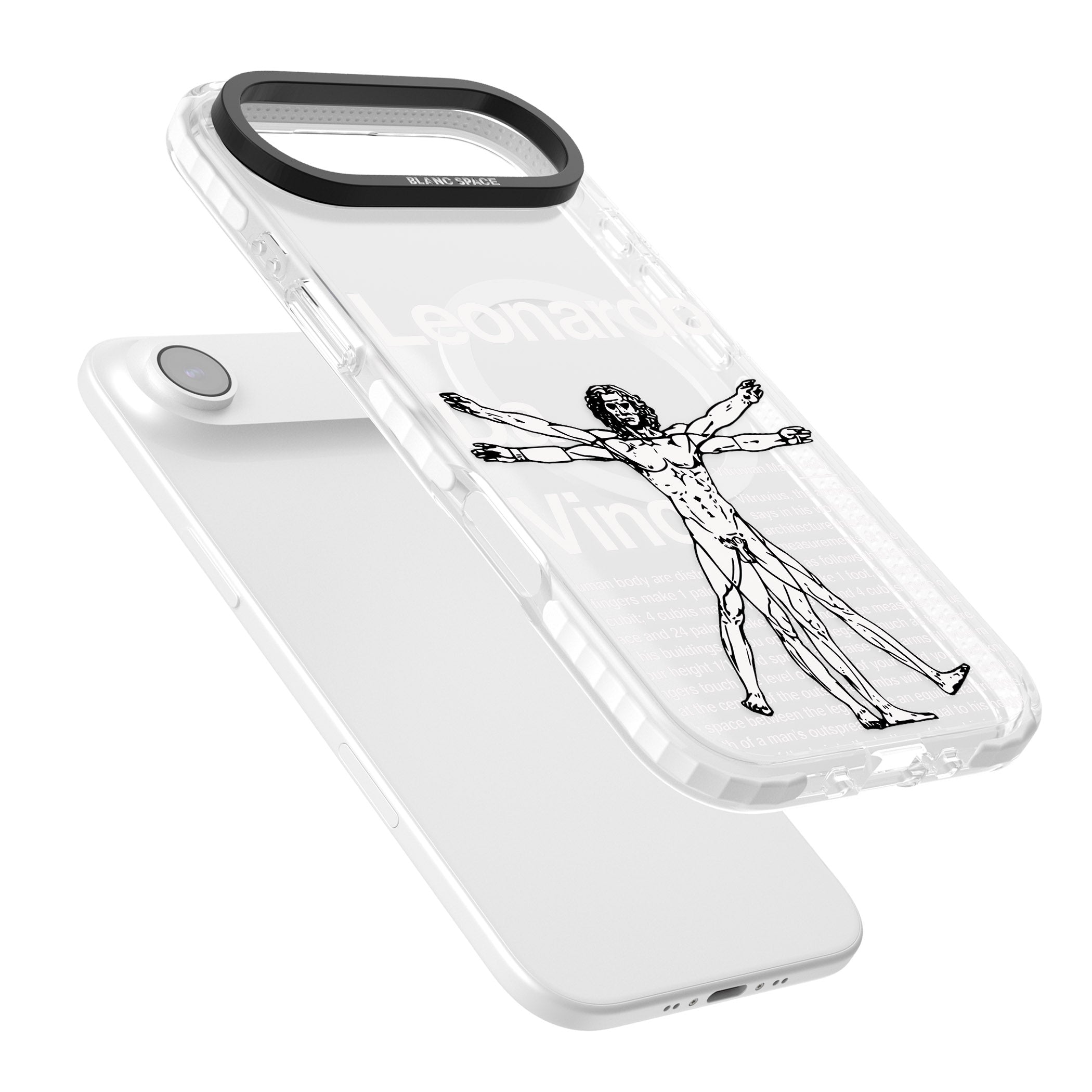 Vitruvian Man iPhone 17 Air Impact Pro Clear Phone Case Colours