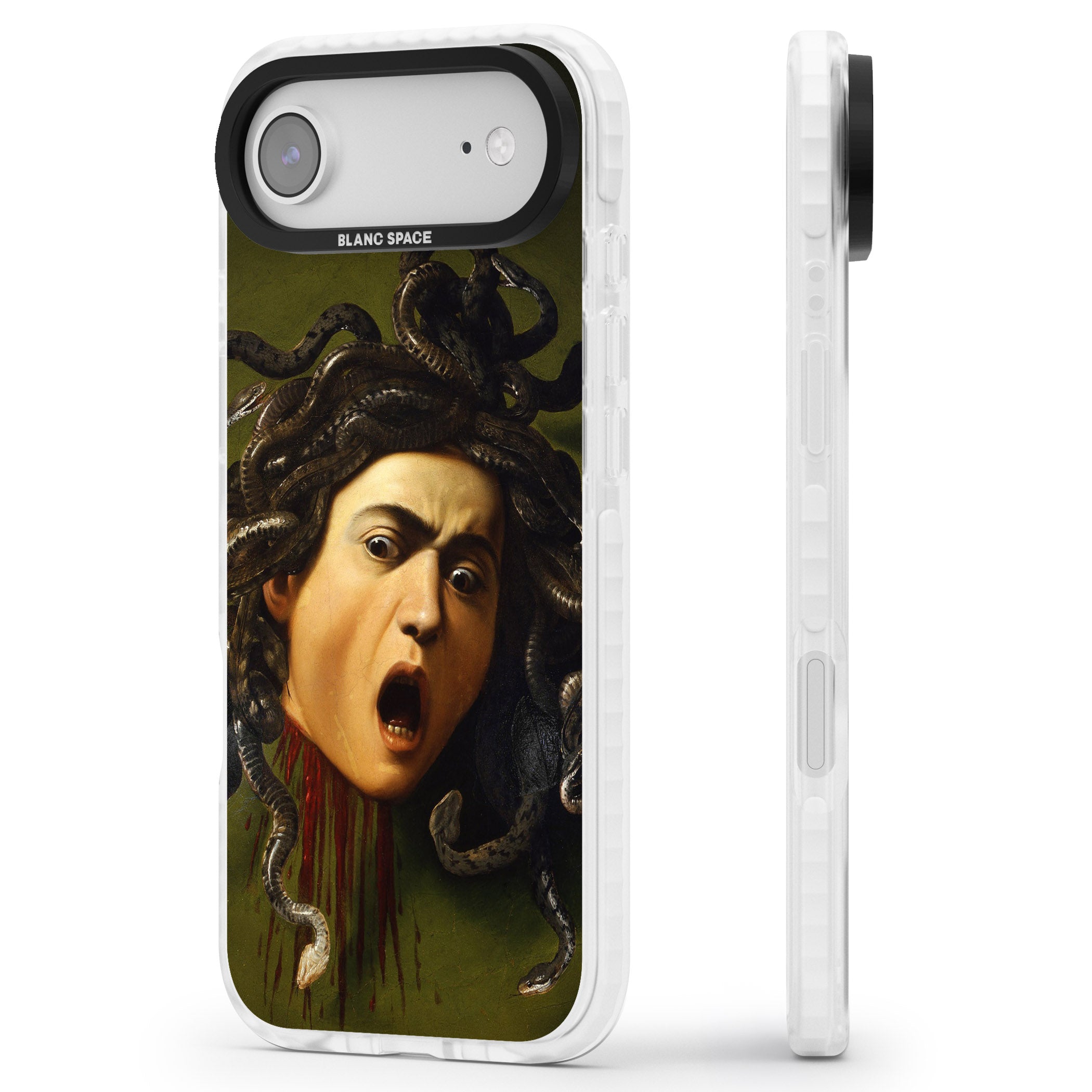 Head of Medusa iPhone 17 Air Impact Pro Clear Phone Case Side Profile