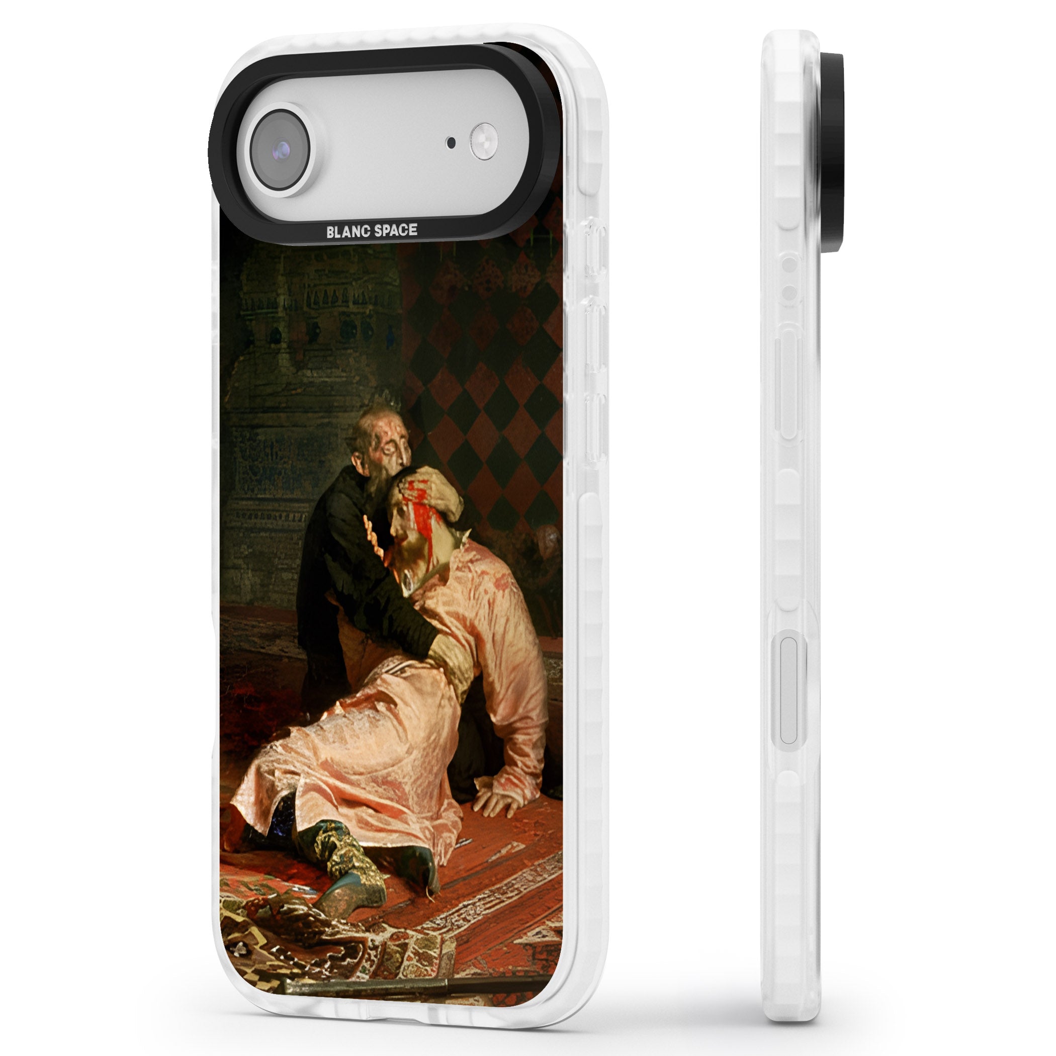 Ivan The Terrible & His Son iPhone 17 Air Impact Pro Clear Phone Case Side Profile