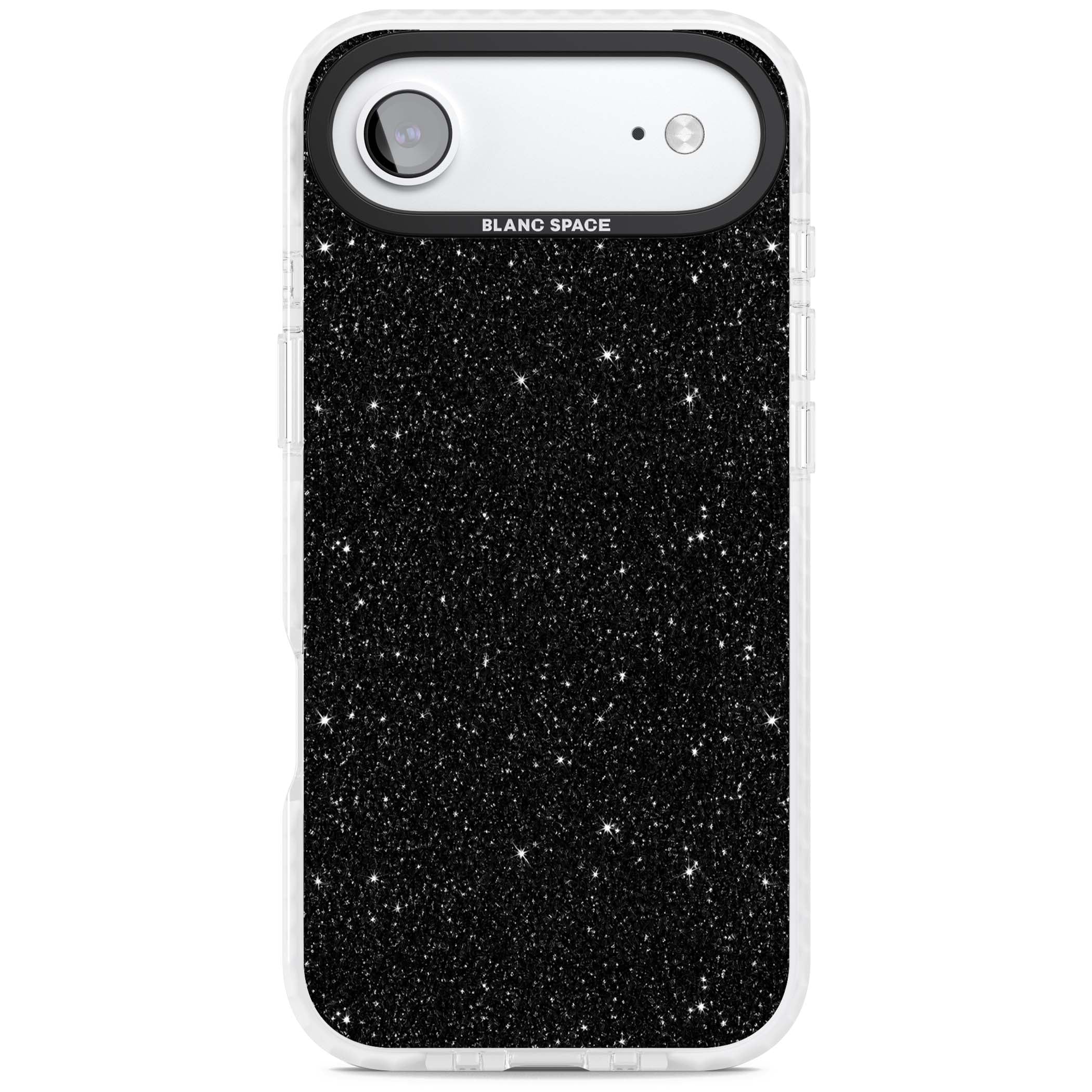 Black Glitter black glitter iPhone case featuring an all-over sparkly shimmer pattern on a jet black base | Impact Magsafe case for iPhone Air