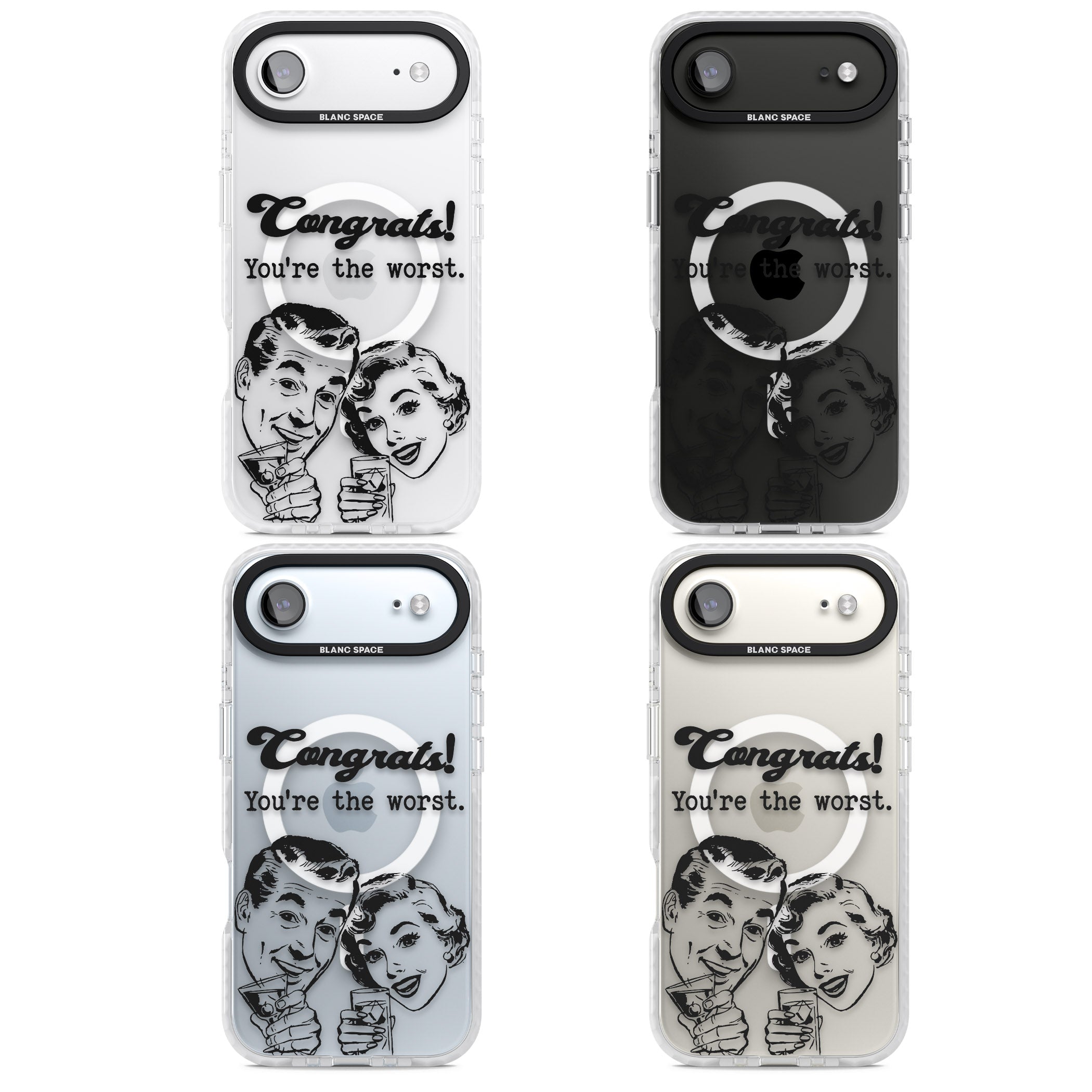 Congrats Youre The Worst iPhone 17 Air Impact Pro Clear Phone Case APT Impact Protection