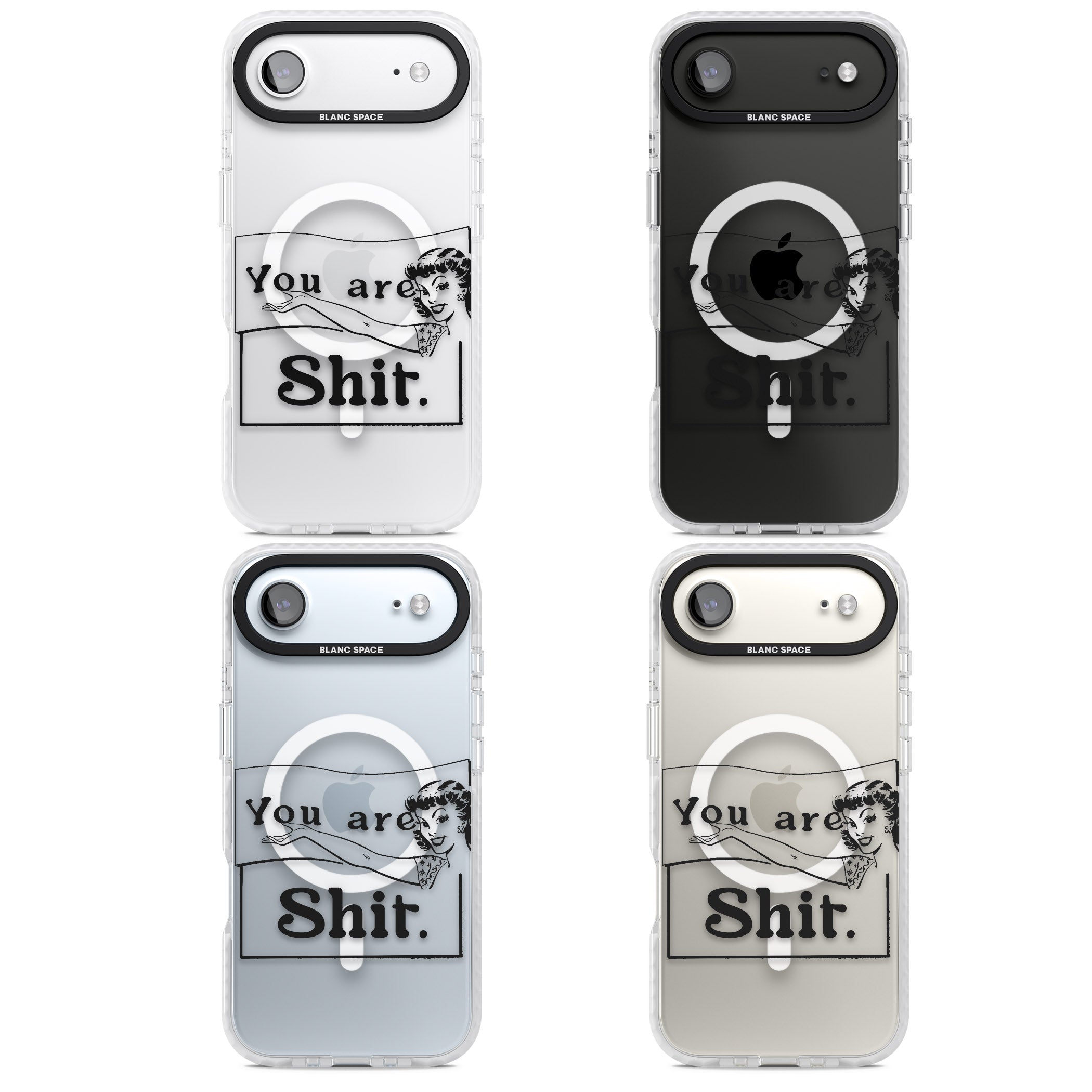 You Are Sh T iPhone 17 Air Impact Pro Clear Phone Case APT Impact Protection