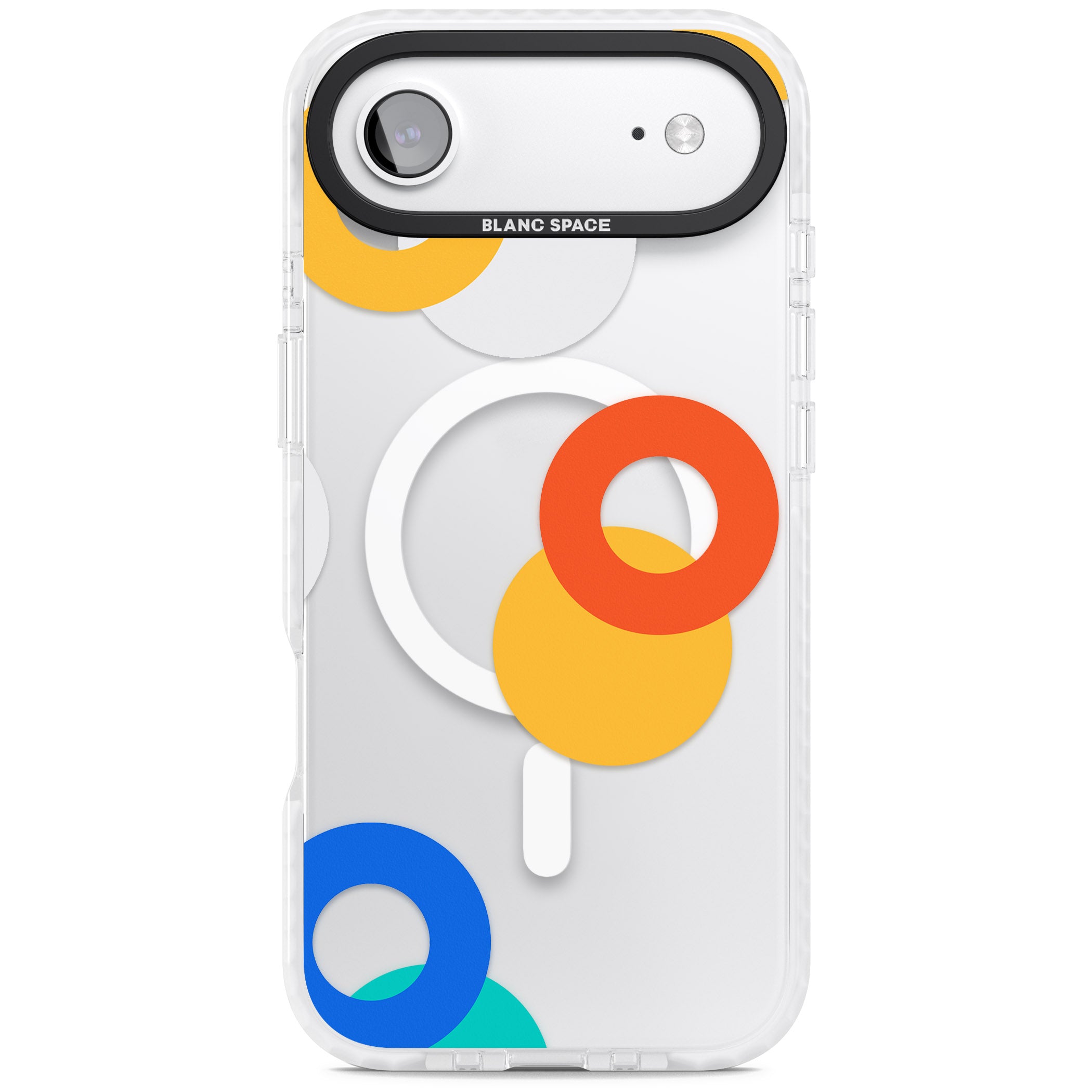 Abstract Mixed Circles iPhone 17 Air Impact Pro Clear Phone Case