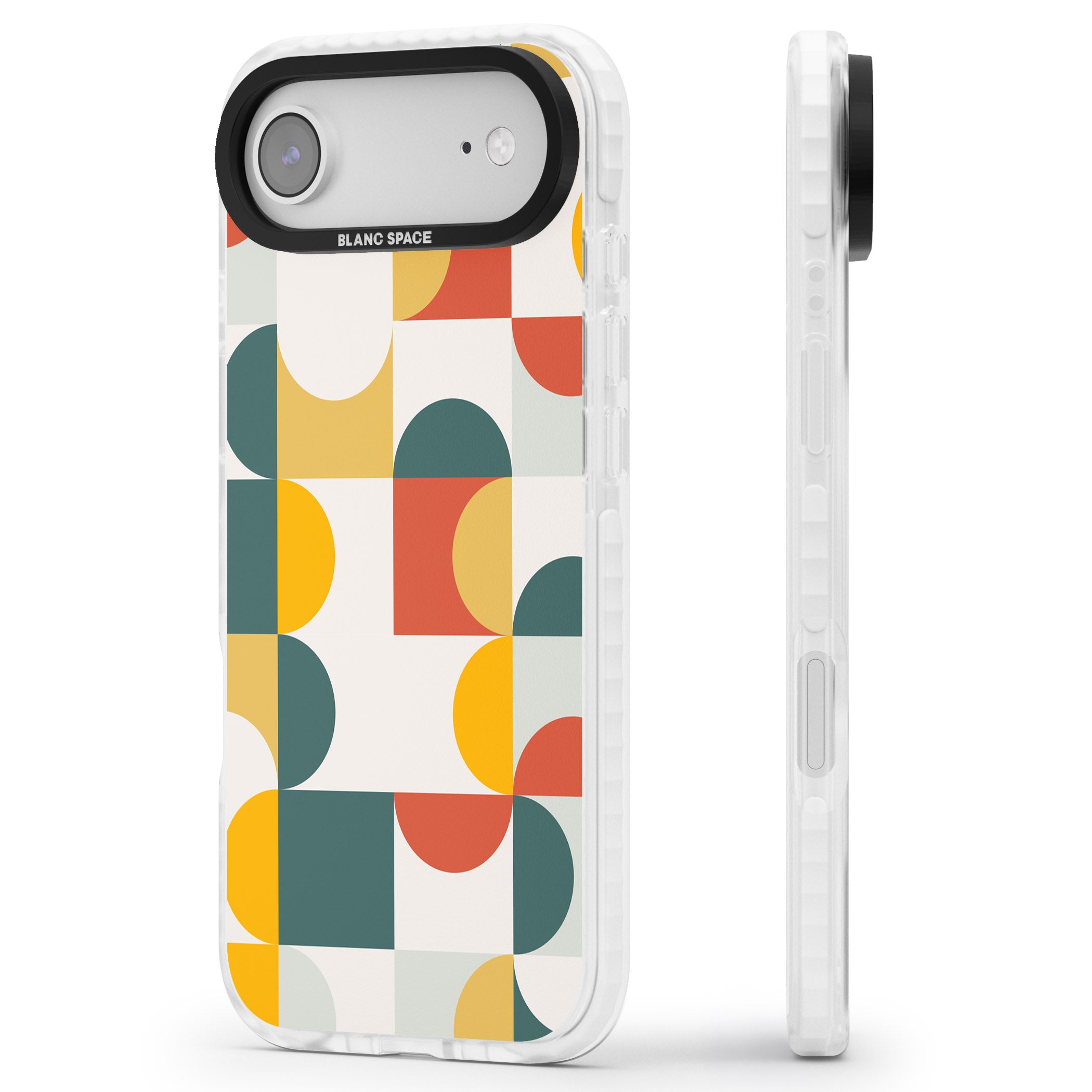 Retro Color Blocks iPhone 17 Air Impact Pro Clear Phone Case Side Profile