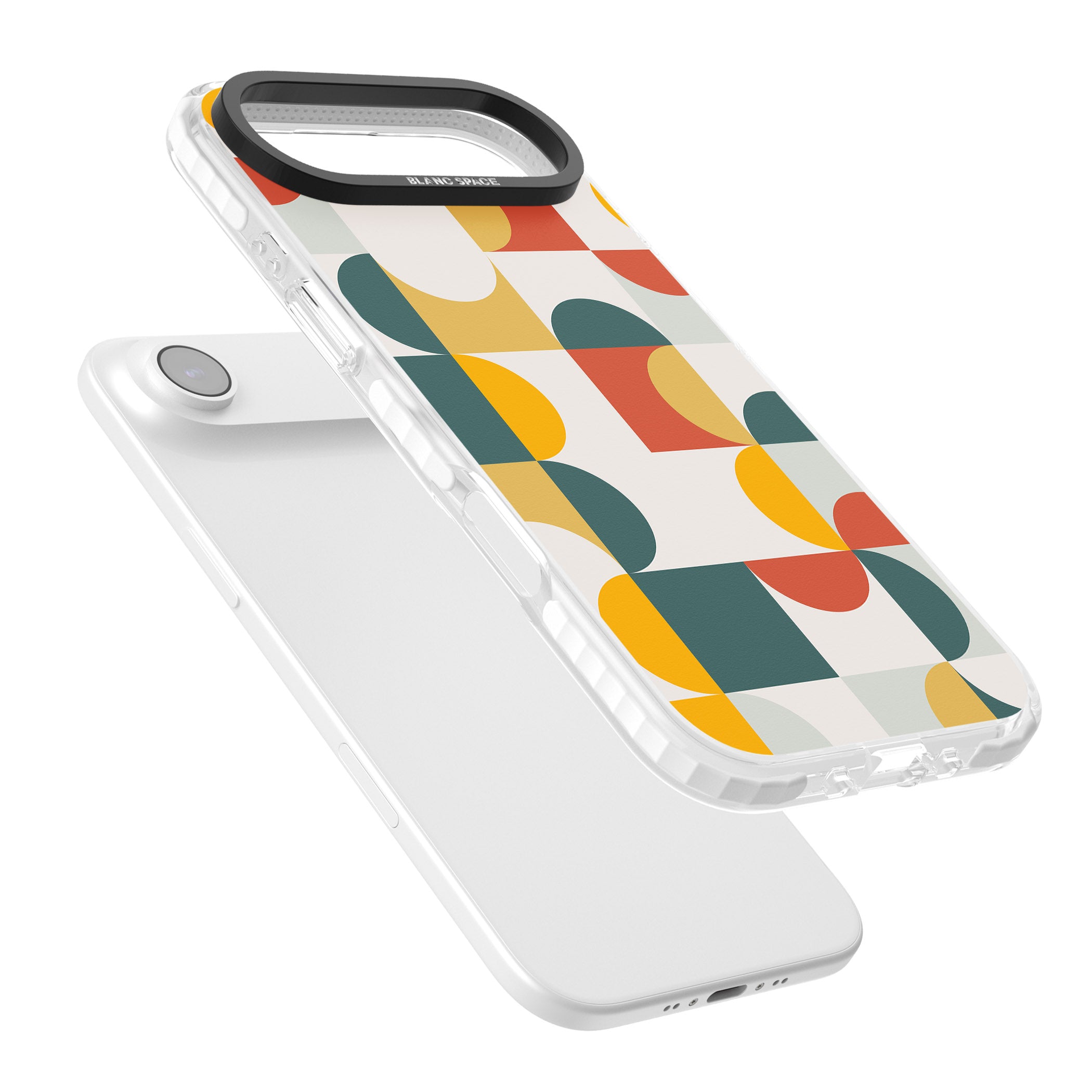 Retro Color Blocks iPhone 17 Air Impact Pro Clear Phone Case Colours