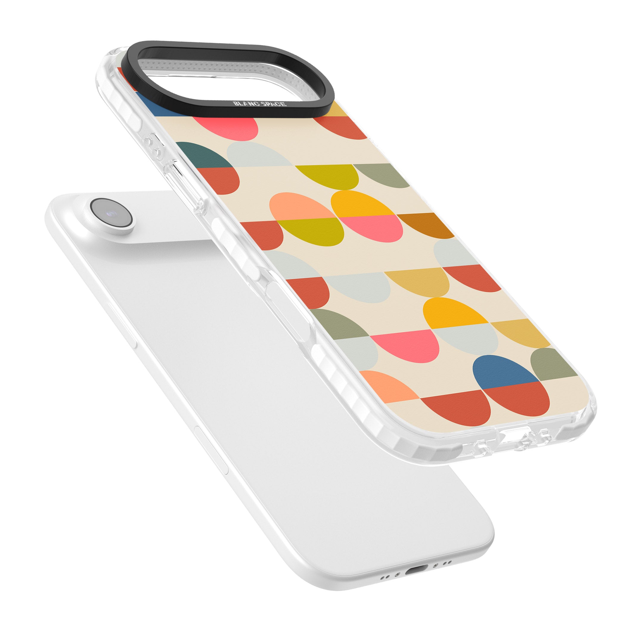 Colorful Retro Circles iPhone 17 Air Impact Pro Clear Phone Case Colours