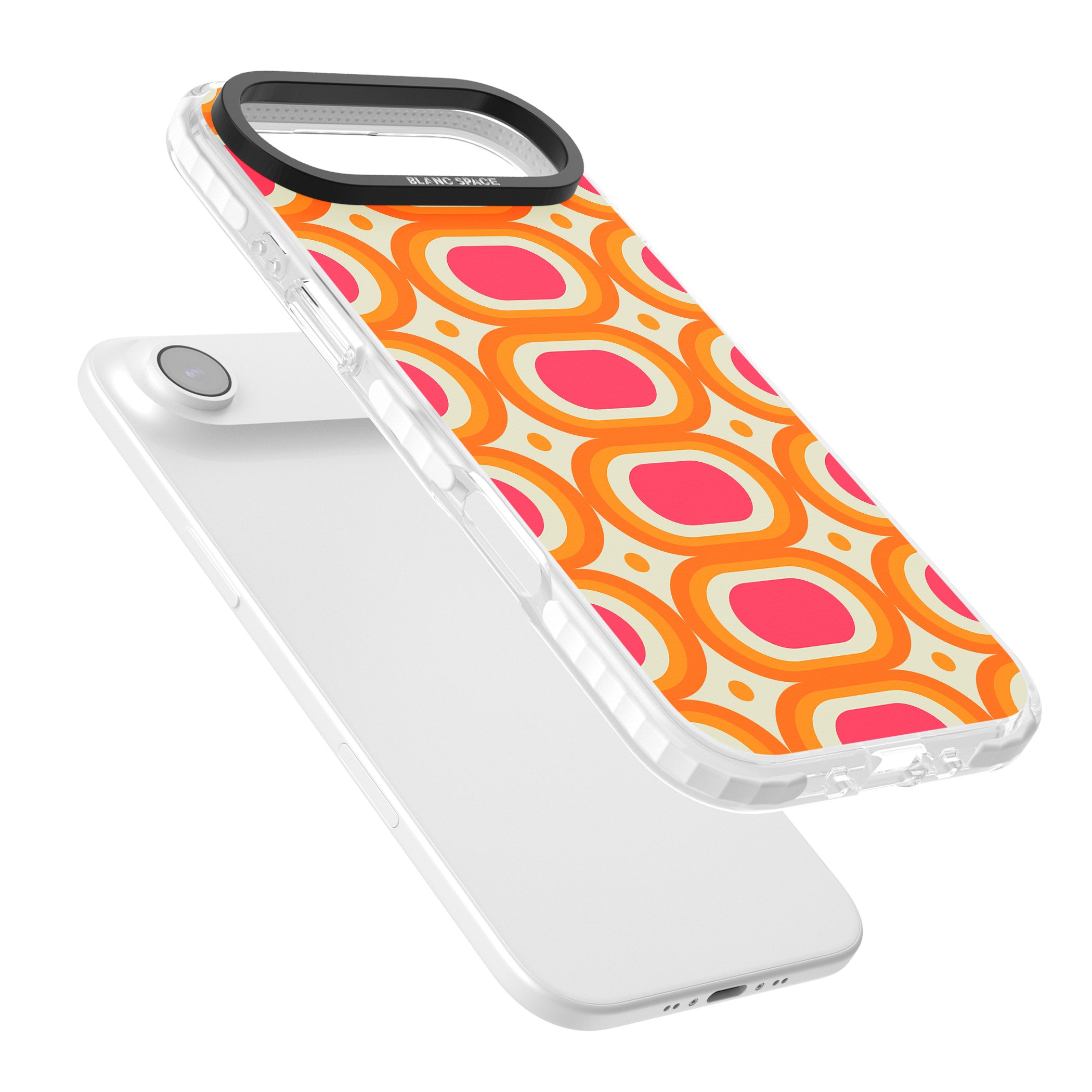 Groovy 60S Shape Pattern iPhone 17 Air Impact Pro Clear Phone Case Colours