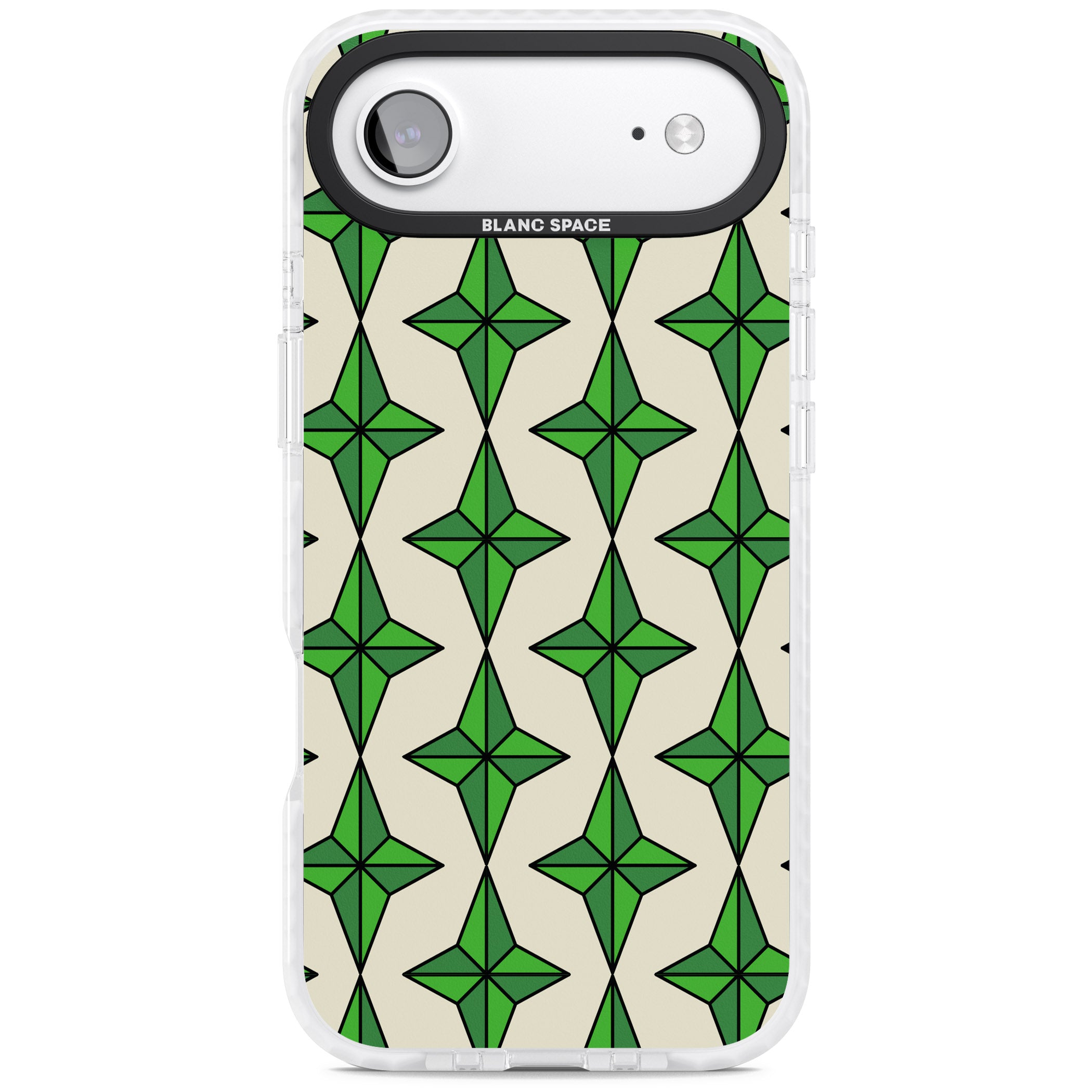 Emerald Stars Pattern iPhone 17 Air Impact Pro Clear Phone Case